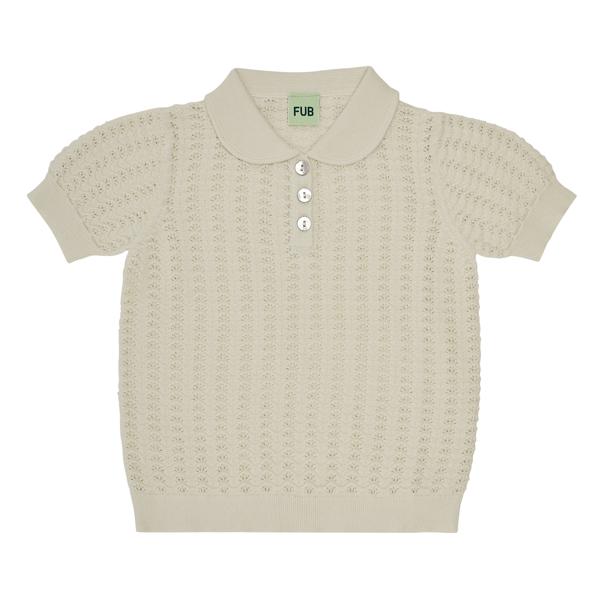 Girls White Cotton Polo Shirt