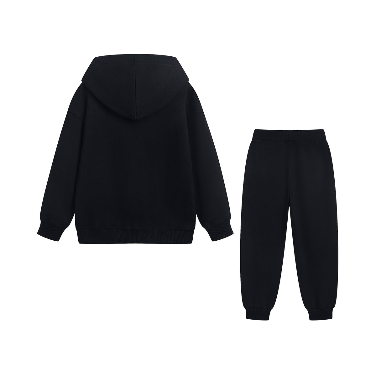 Boys & Girls Black Logo Cotton Set
