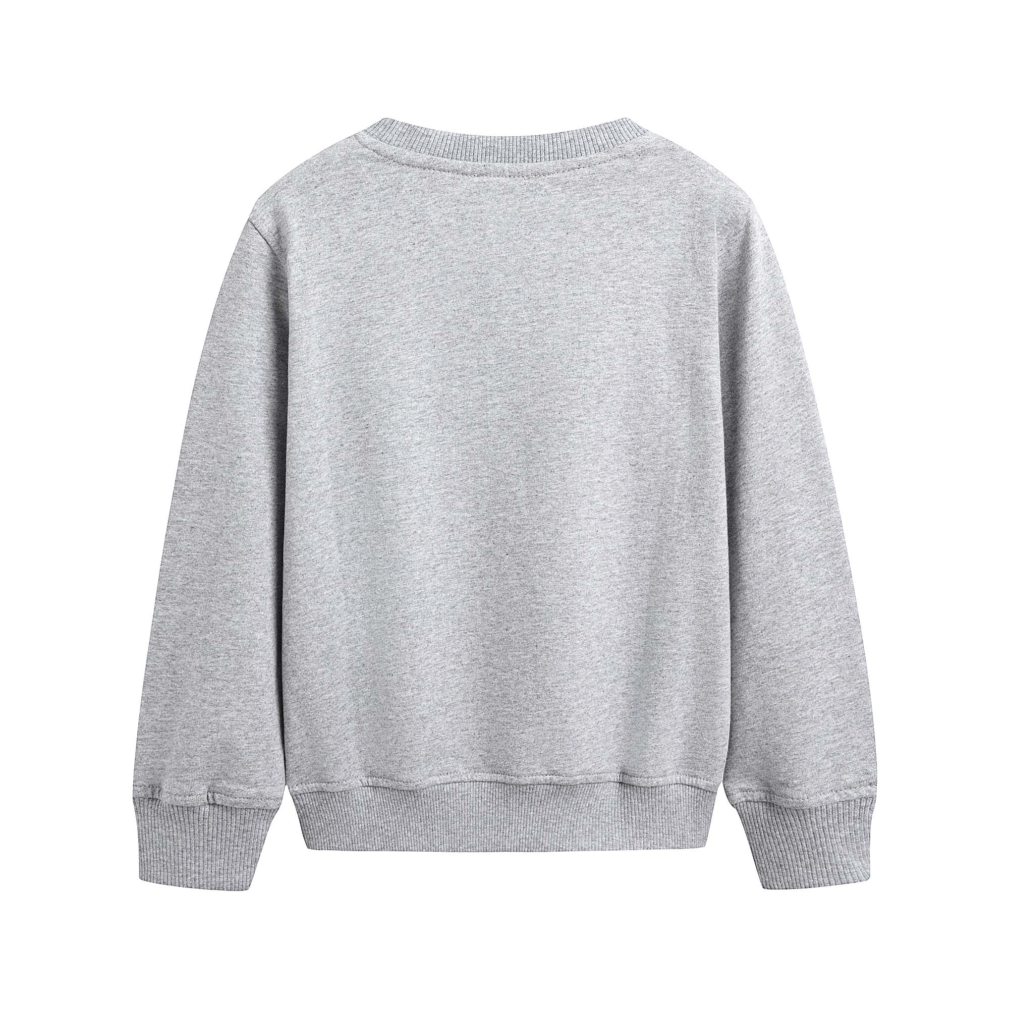 Boys & Girls Grey Bear Patch Cotton Sweatshirt