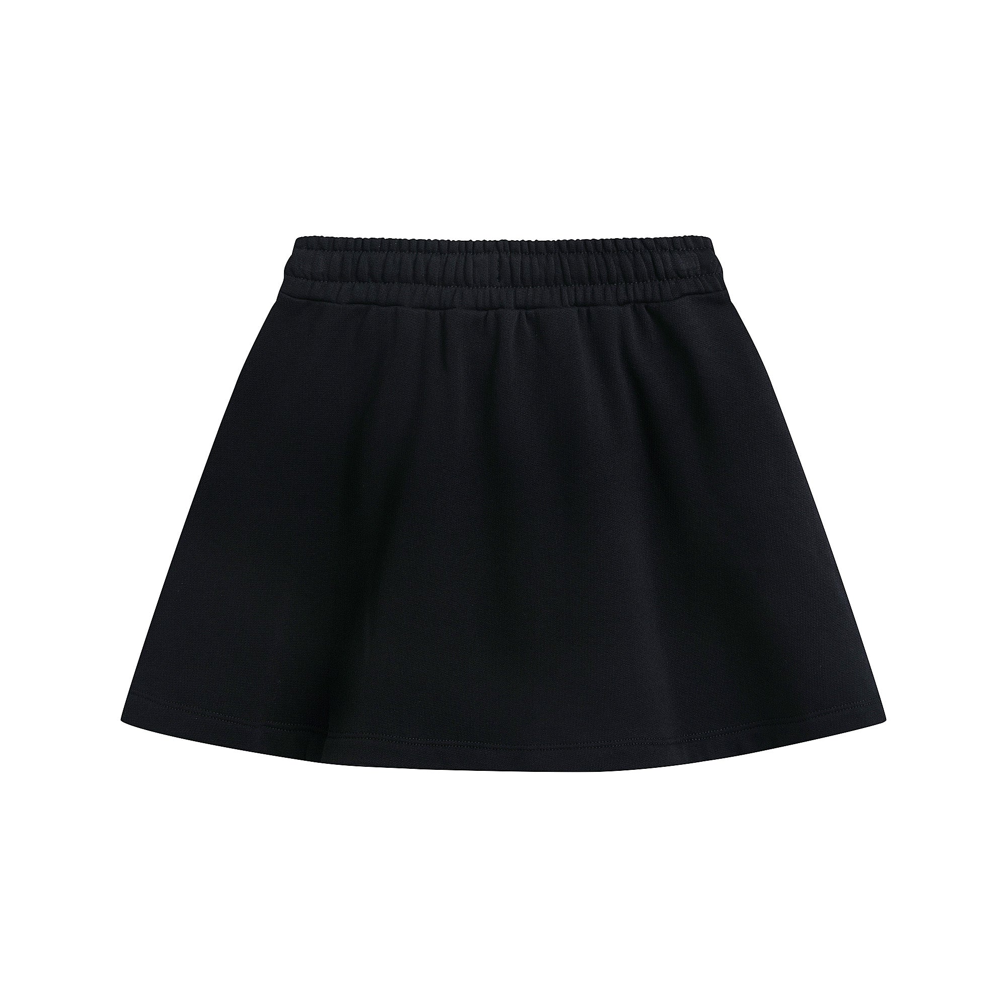 Girls Black Logo Cotton Skirt