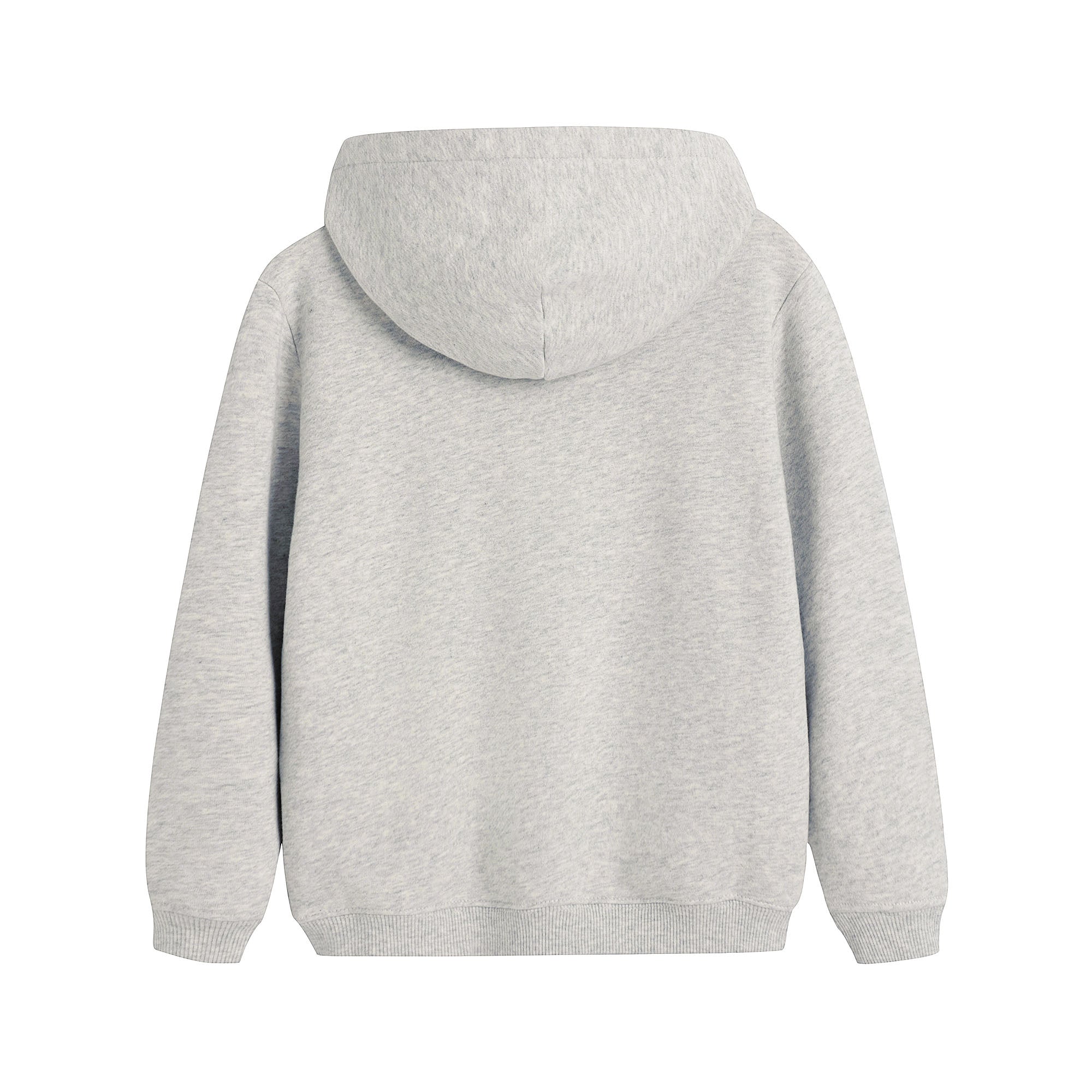 Girls Grey Cotton Zip-Up Top