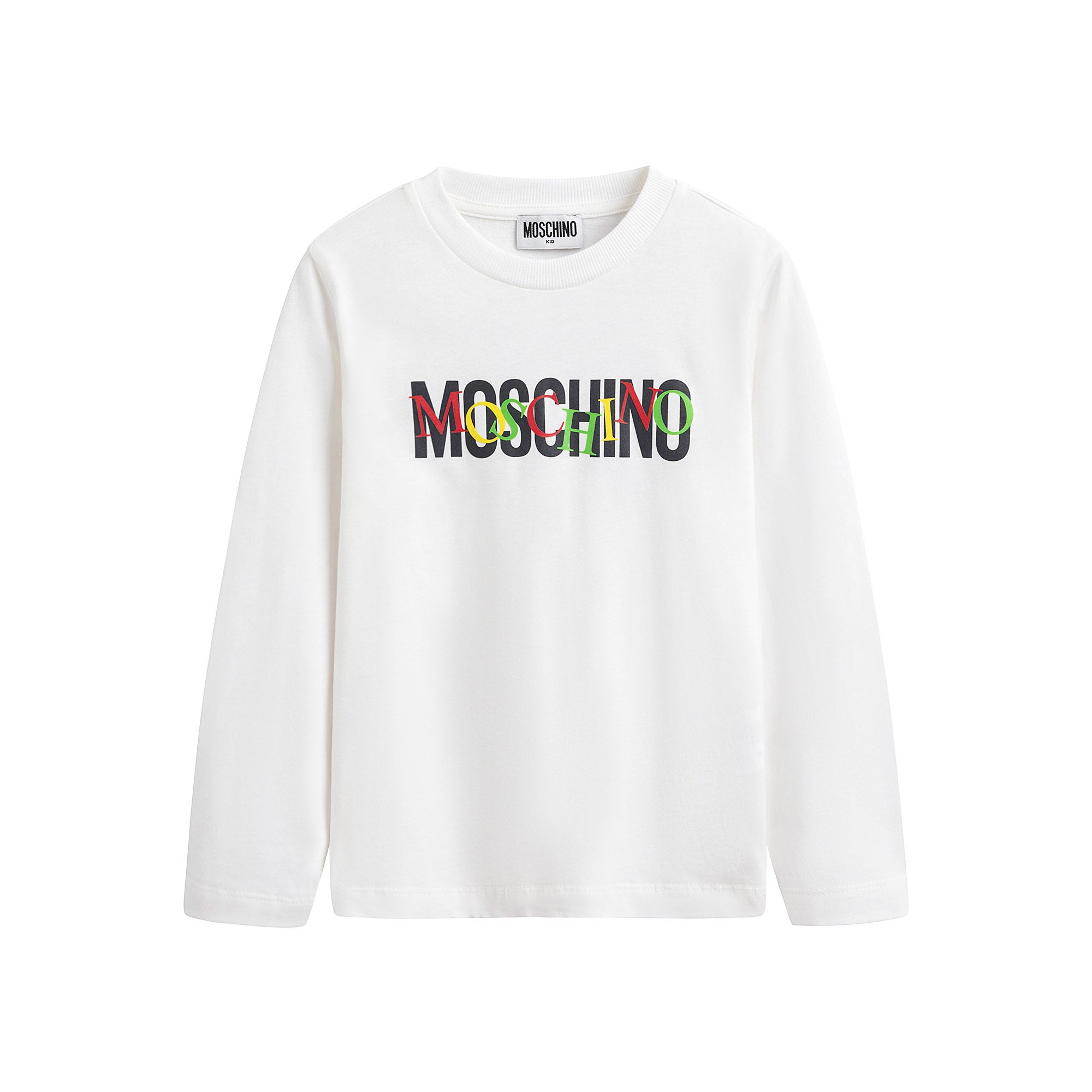 Boys & Girls White Logo Cotton T-Shirt