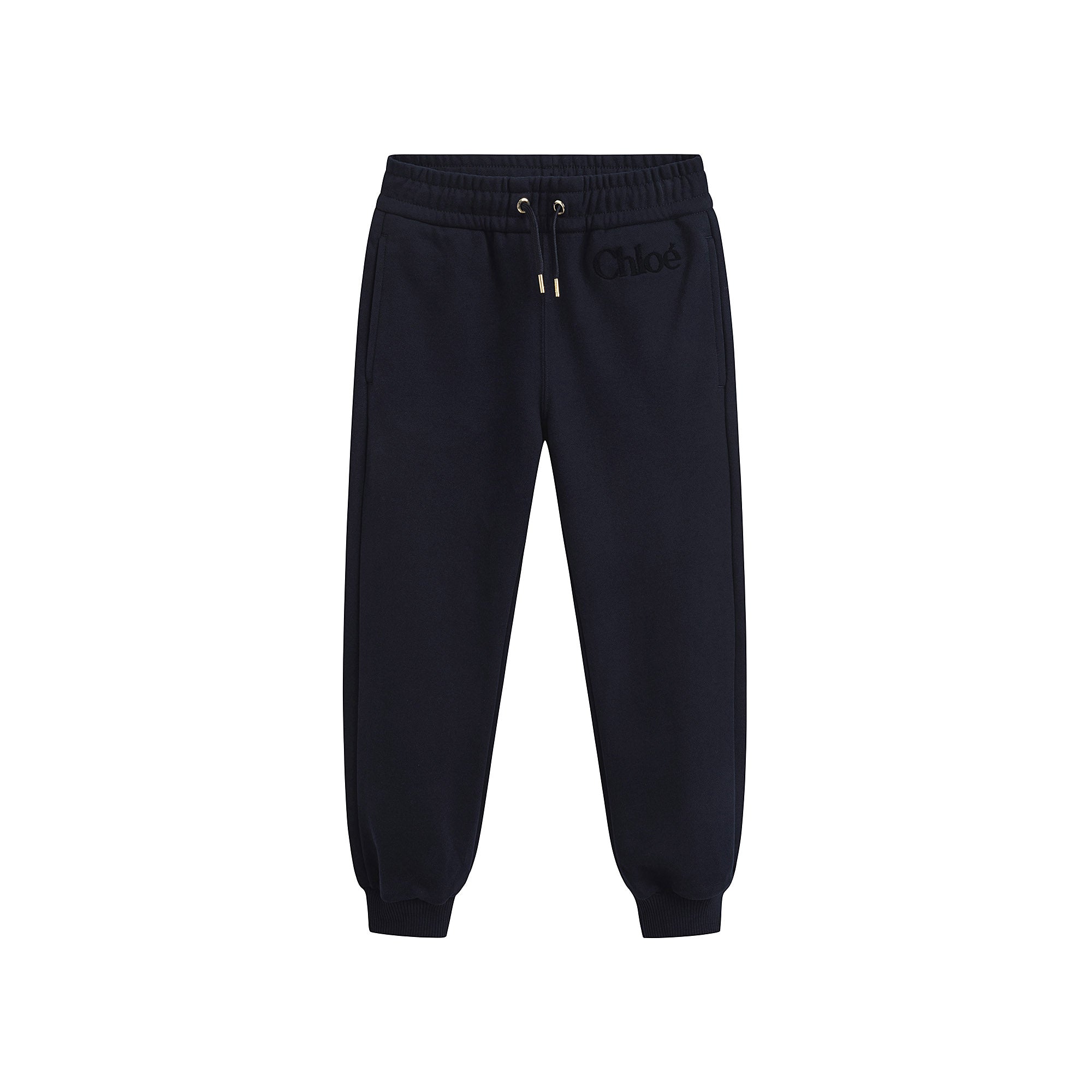Girls Dark Blue Cotton Trousers