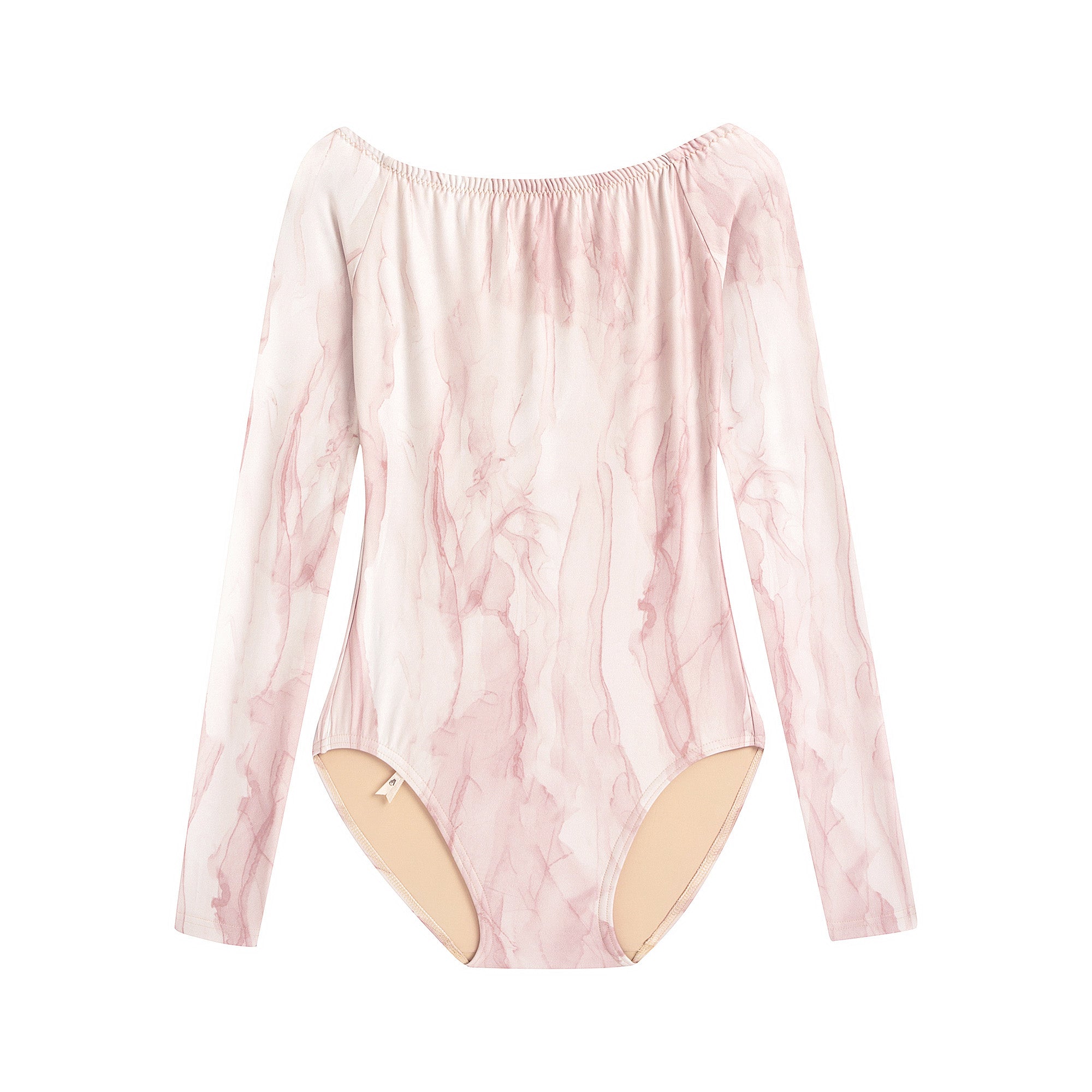 Girls Light Pink Boatneck Ballet Onesies