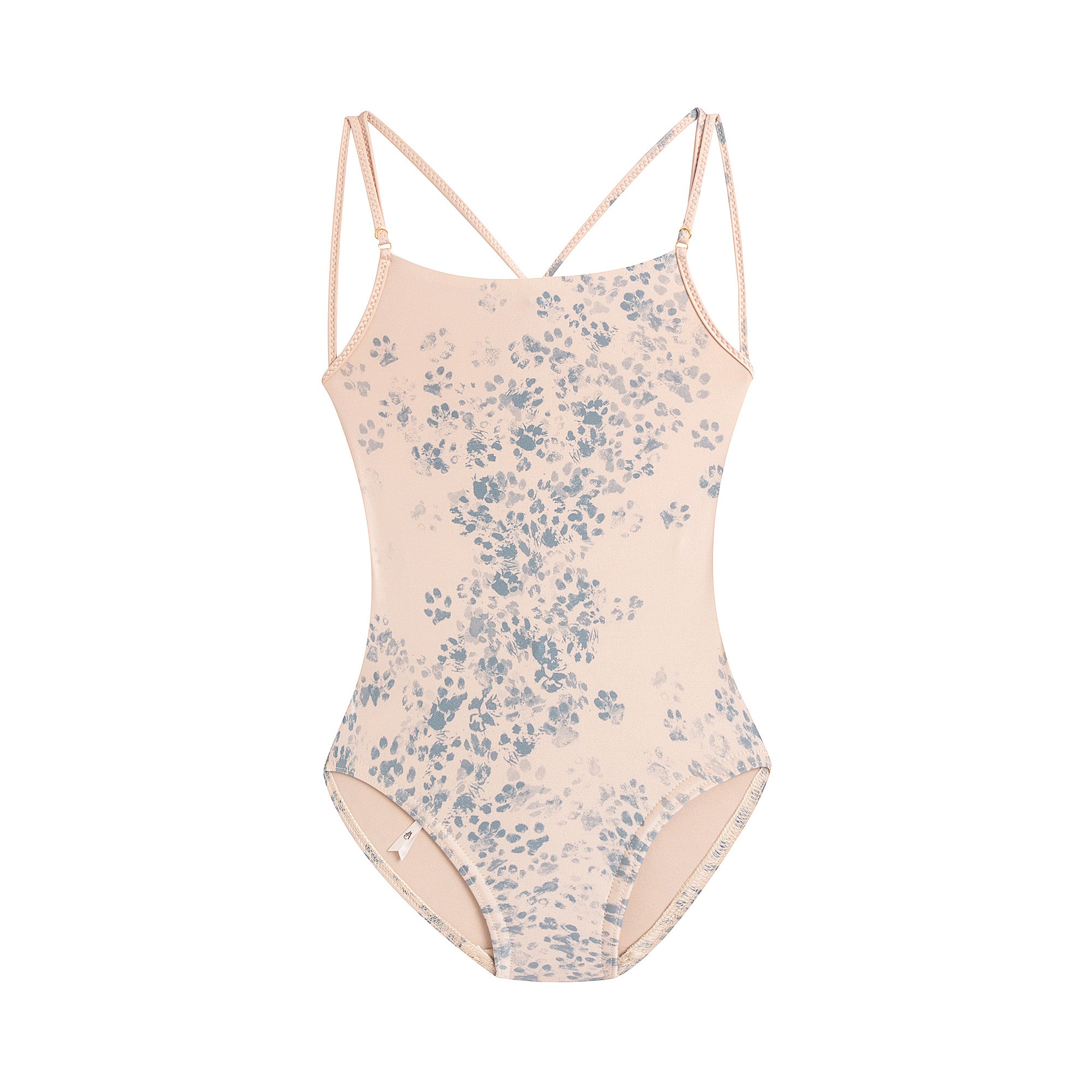 Girls Blue Printed Ballet Onesies(J231LE33VL/indigo)