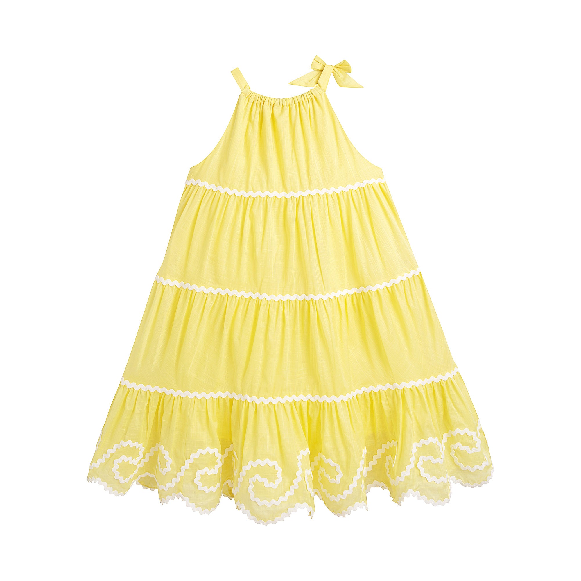 Girls Yellow Cotton Dress