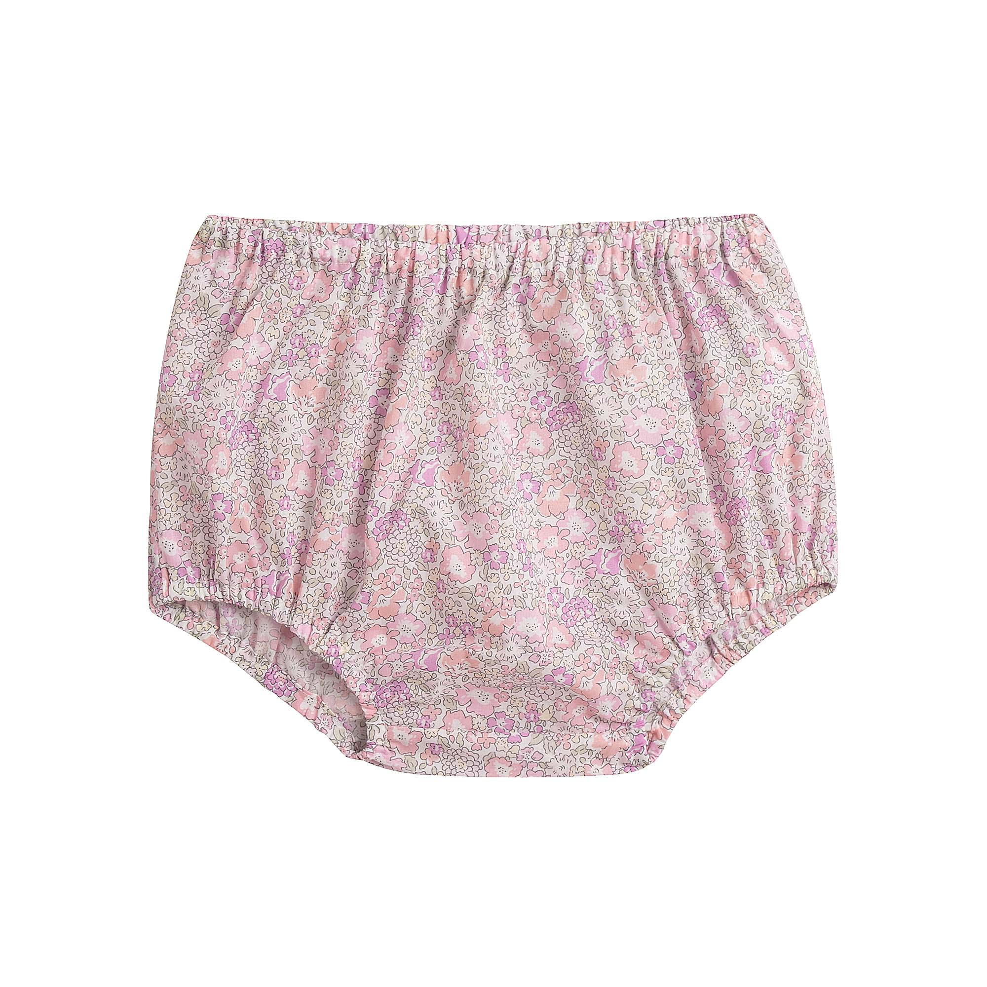 Baby Girls Pink Floral Cotton Bloomers