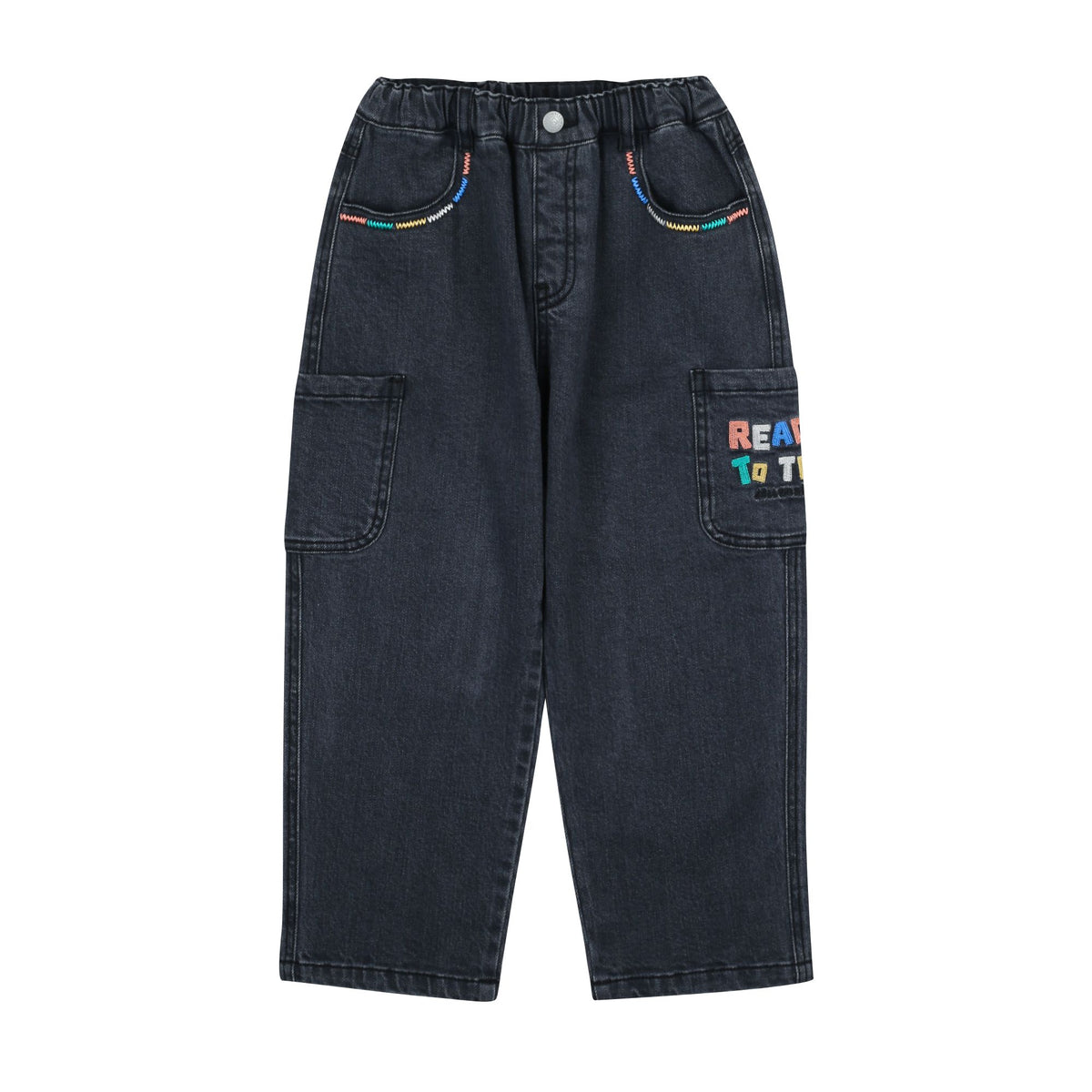 Boys & Girls Dark Grey Denim Trousers