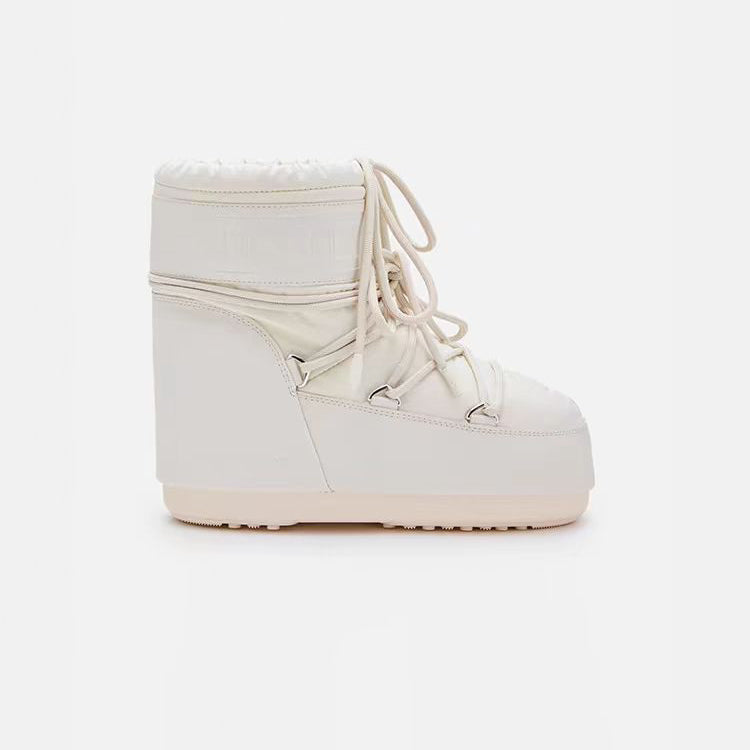 Women White "ICON LOW" Boots