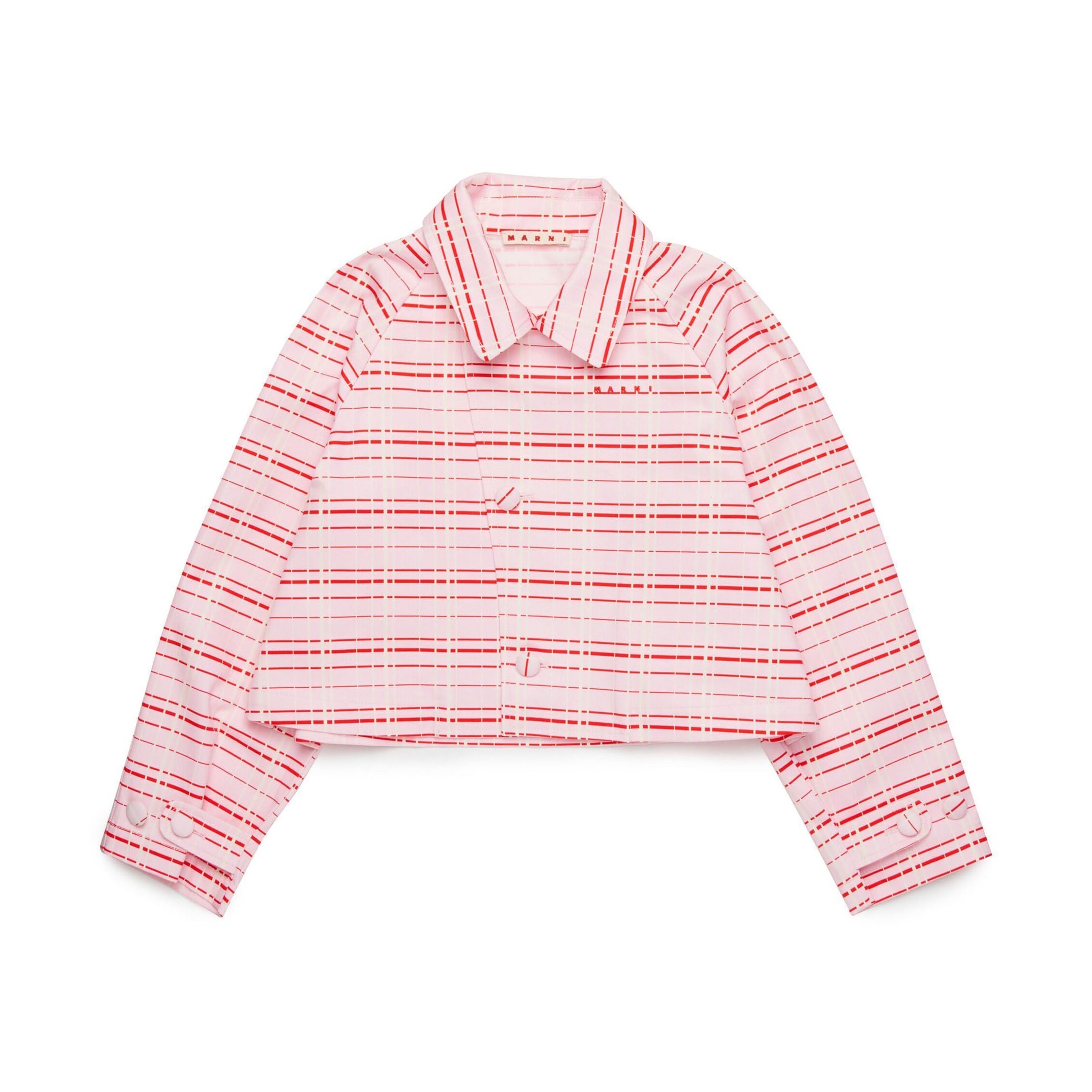 Girls Pink Stripes Cotton Jacket