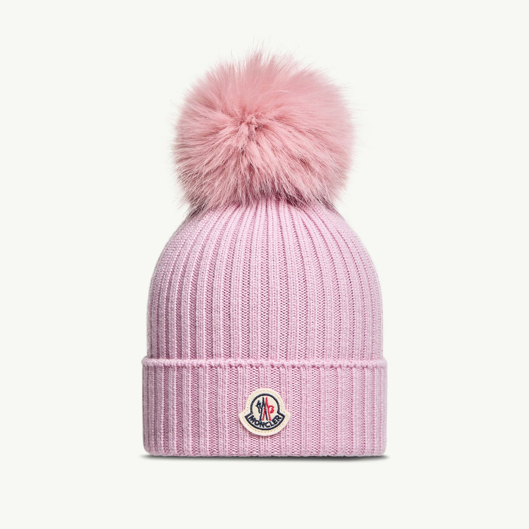Girls Pink Wool Pom-Pom Hat
