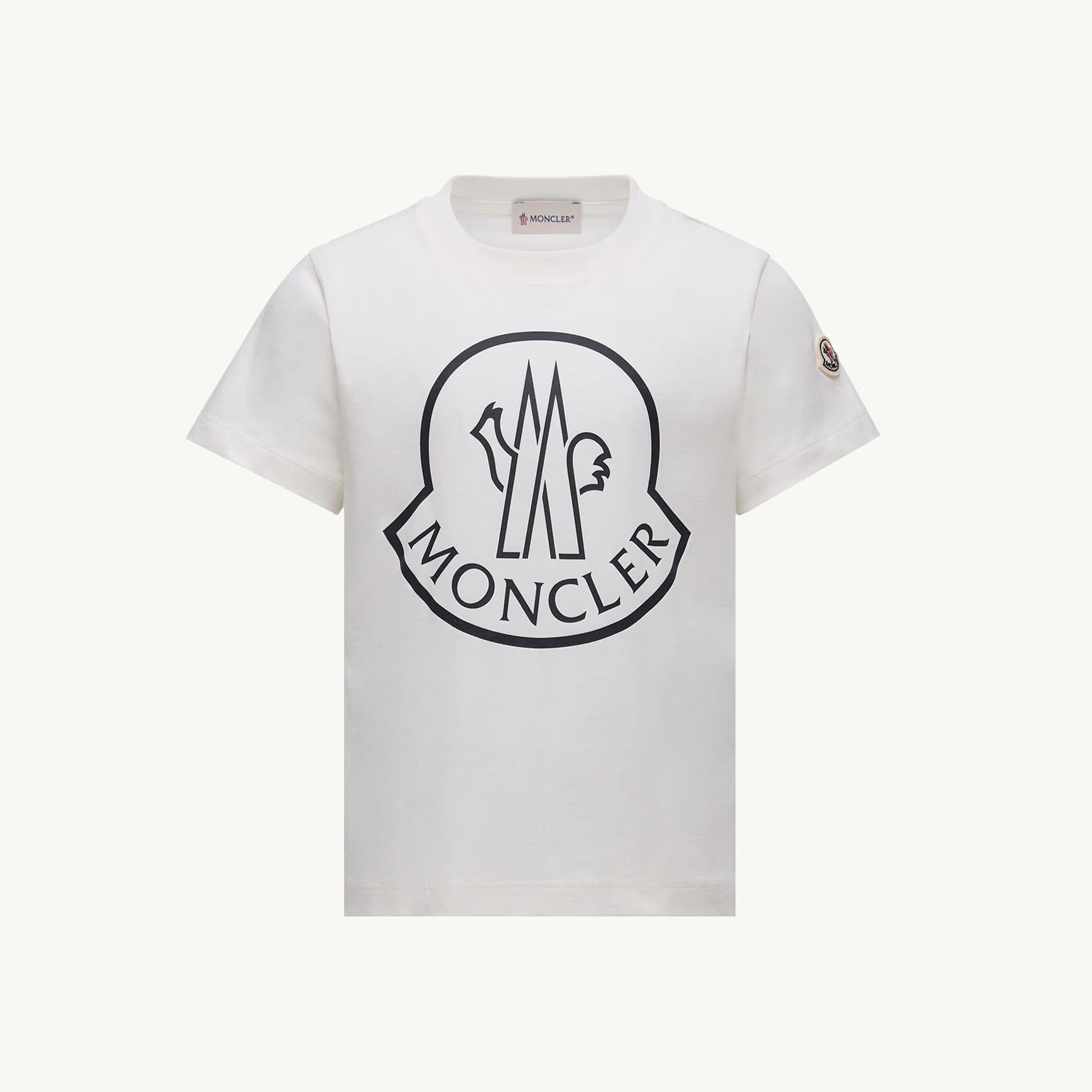 Boys White Logo Cotton T-Shirt