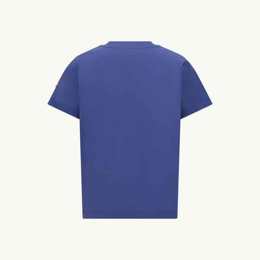 Boys Blue Logo Cotton T-Shirt