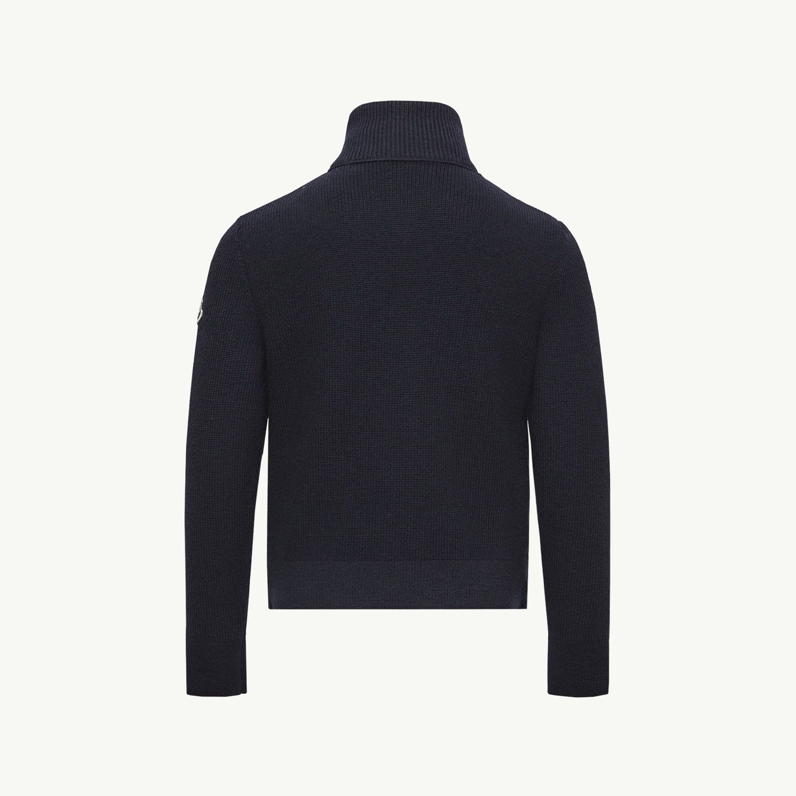 Boys Navy Padded Down Zip-Up Top