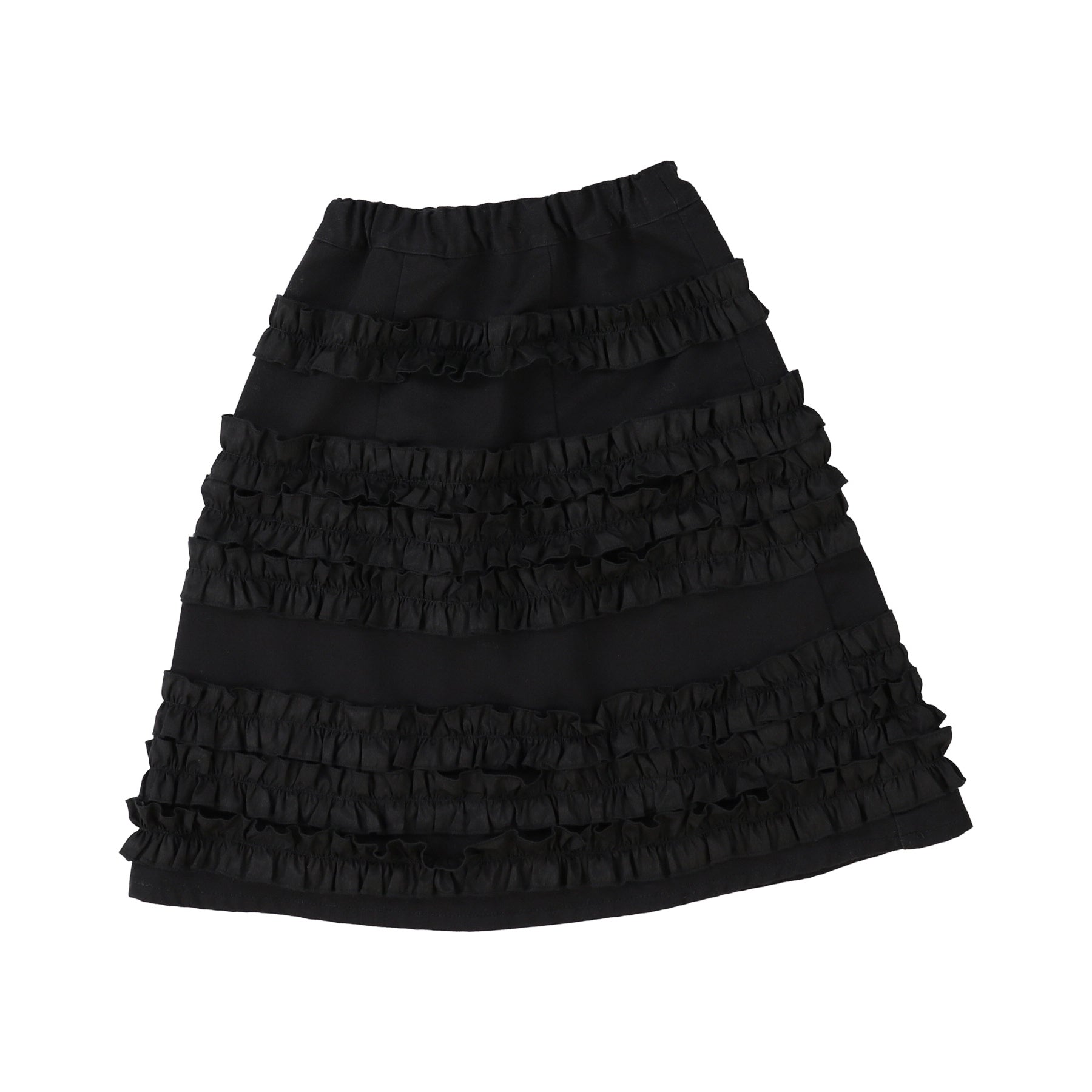 Girls Black Frilled Skirt