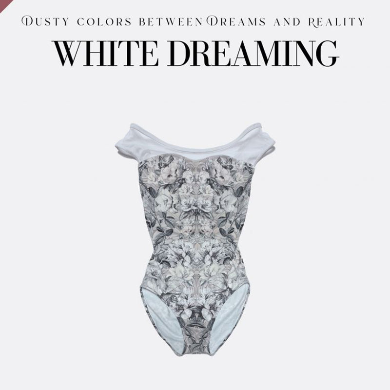 Girls White"Peo Meow-White dreaming"Ballet Onesies(184943342HL/Plie/White)