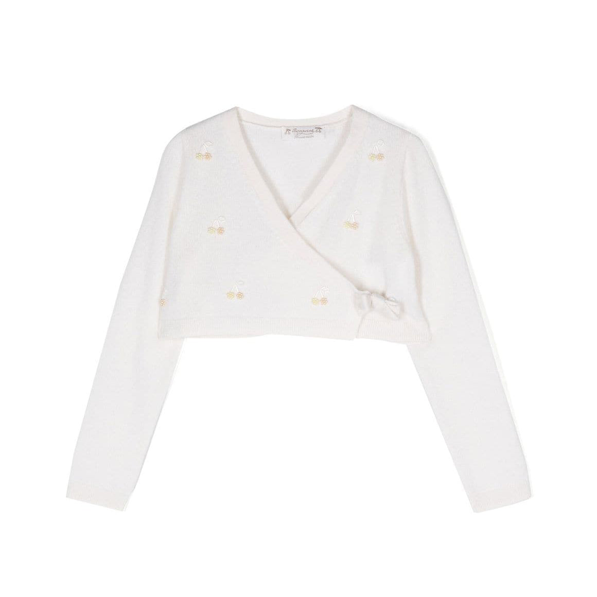 Girls White Cashmere Cardigan
