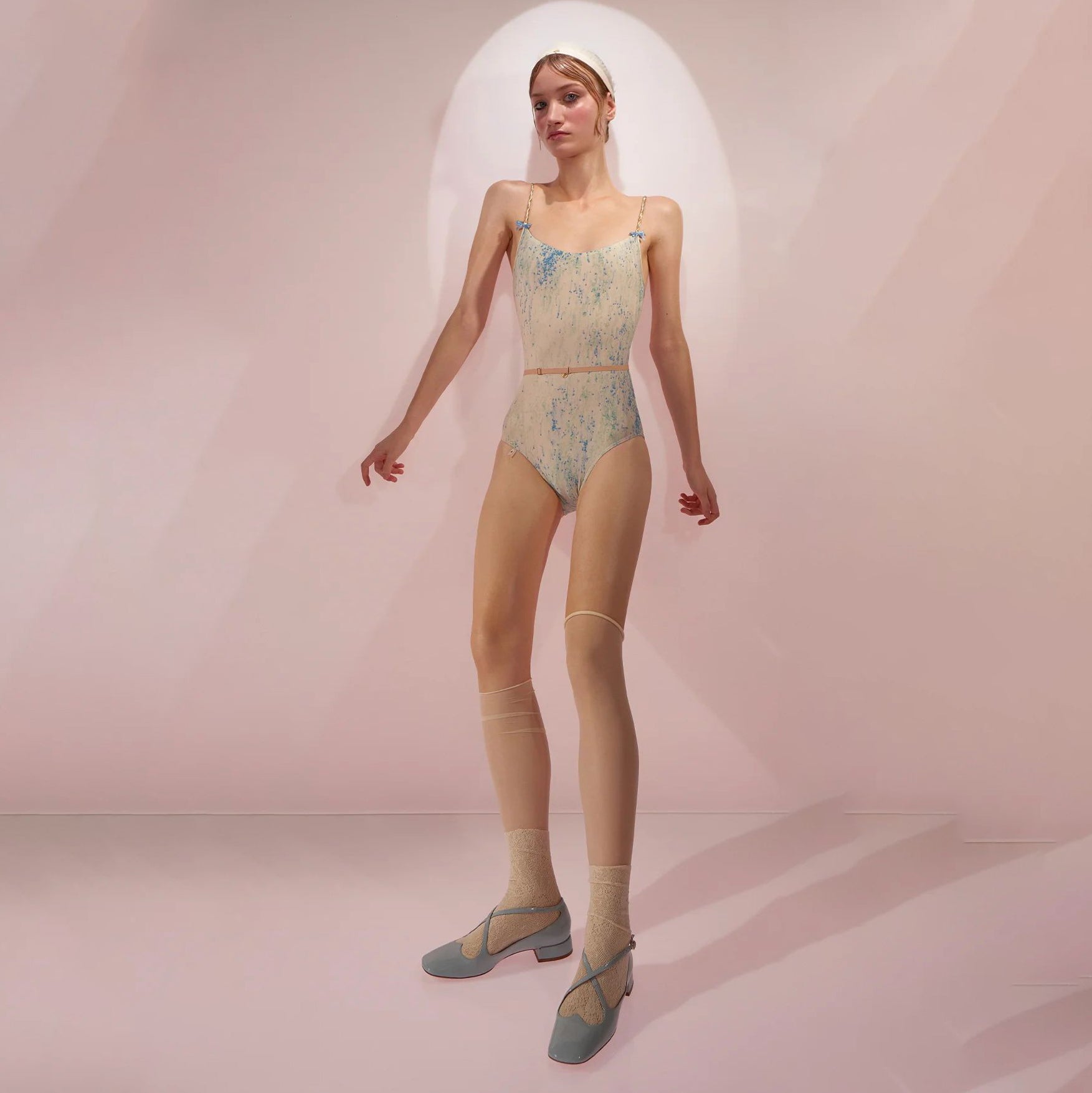 Women Blue&Green'SPRINKLE MERINGUE'Ballet Onesies(242LE02VL/blue/mint)