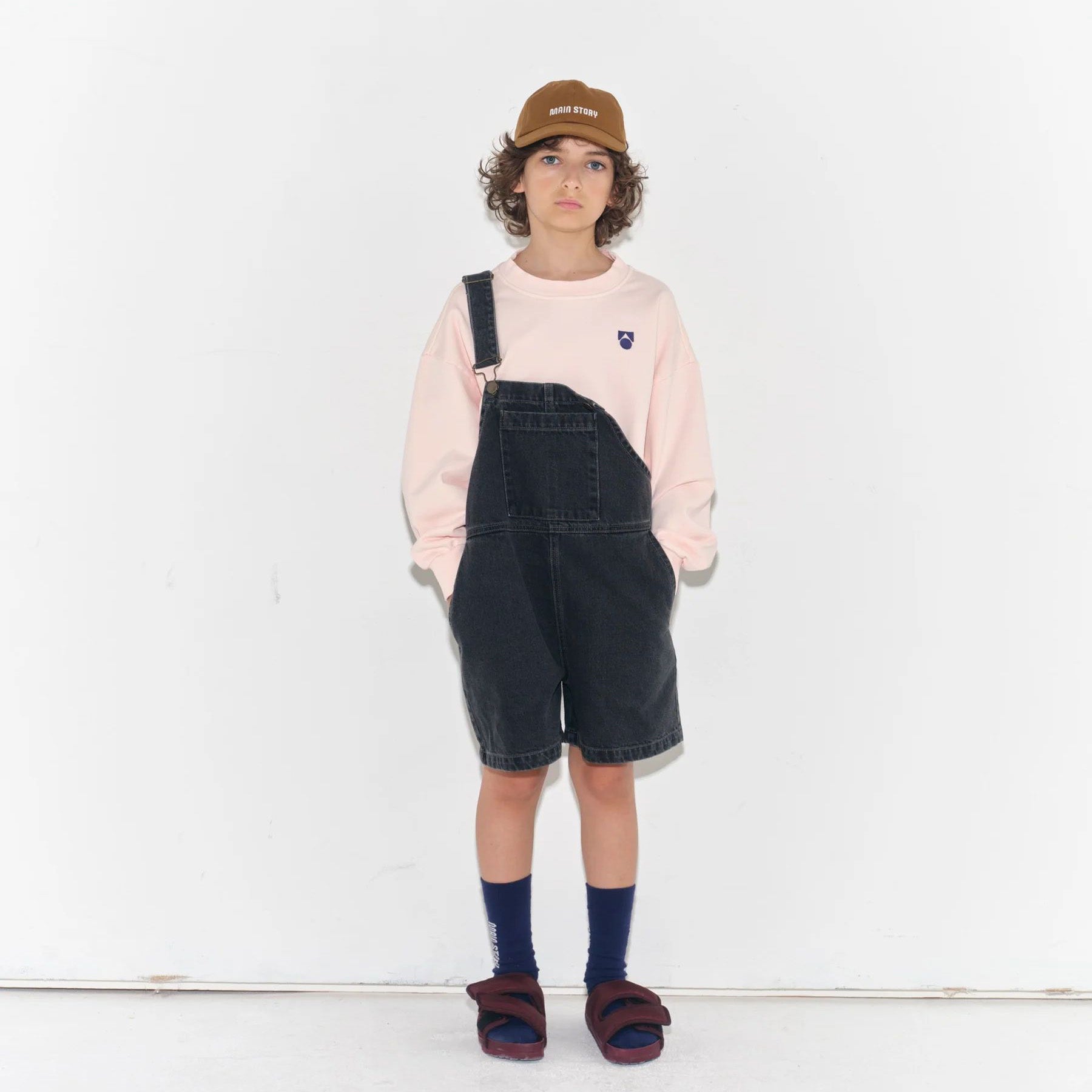 Boys & Girls Navy Logo Cotton Socks
