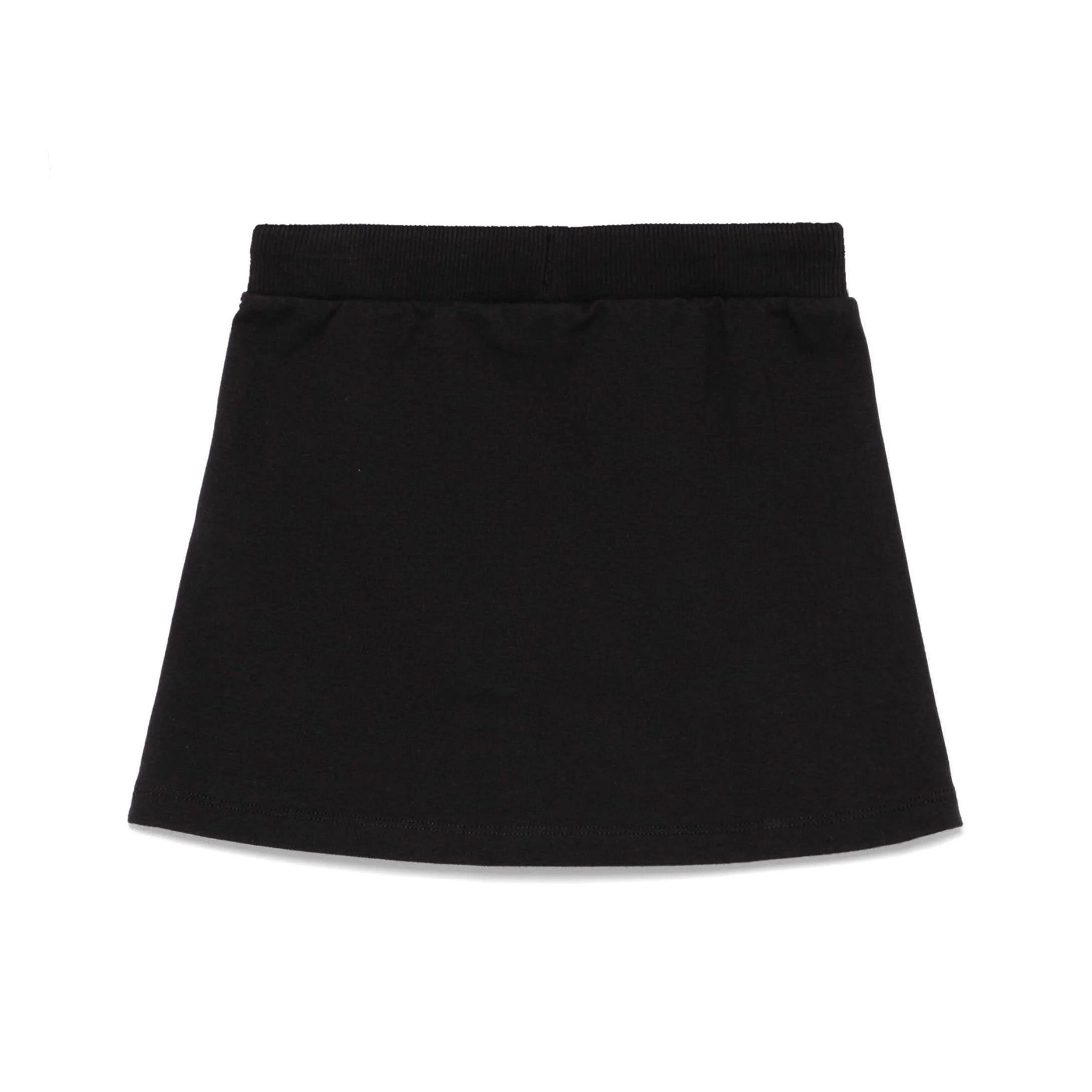Girls Black Logo Cotton Skirt