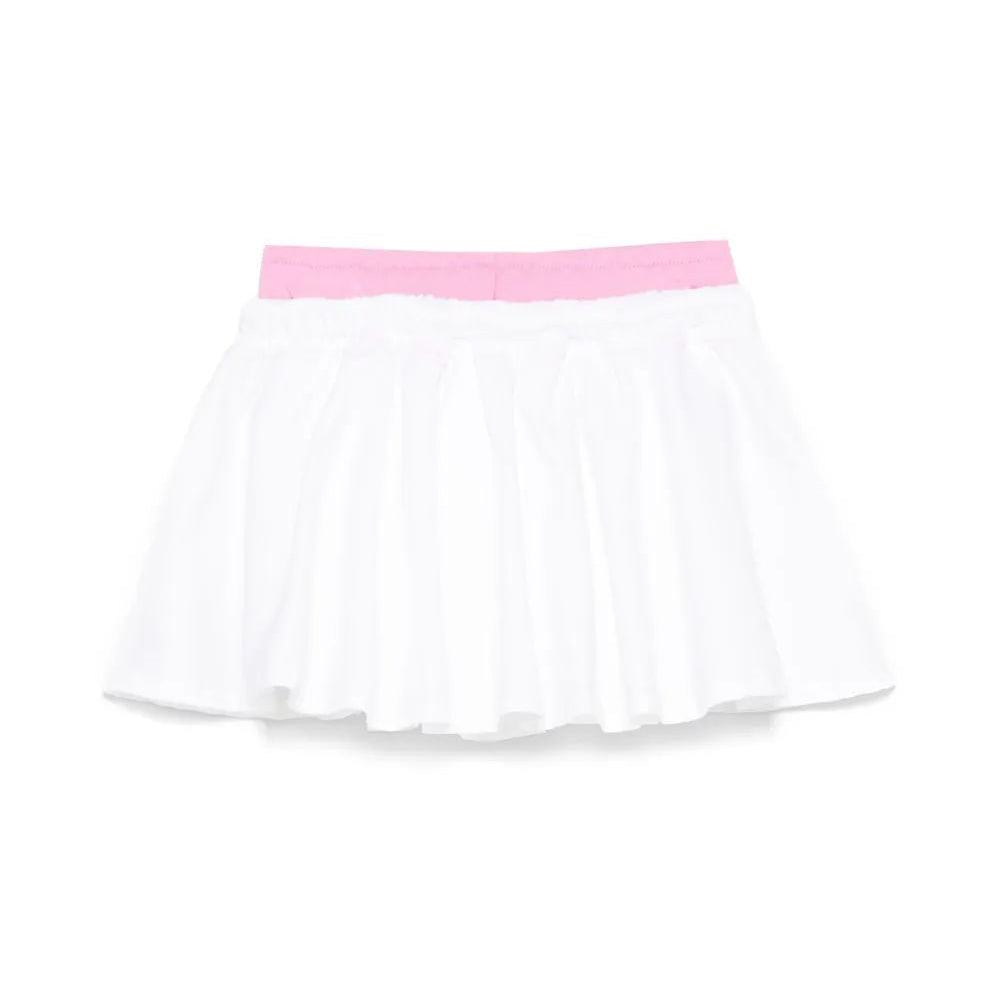 Girls White Cotton Skirt
