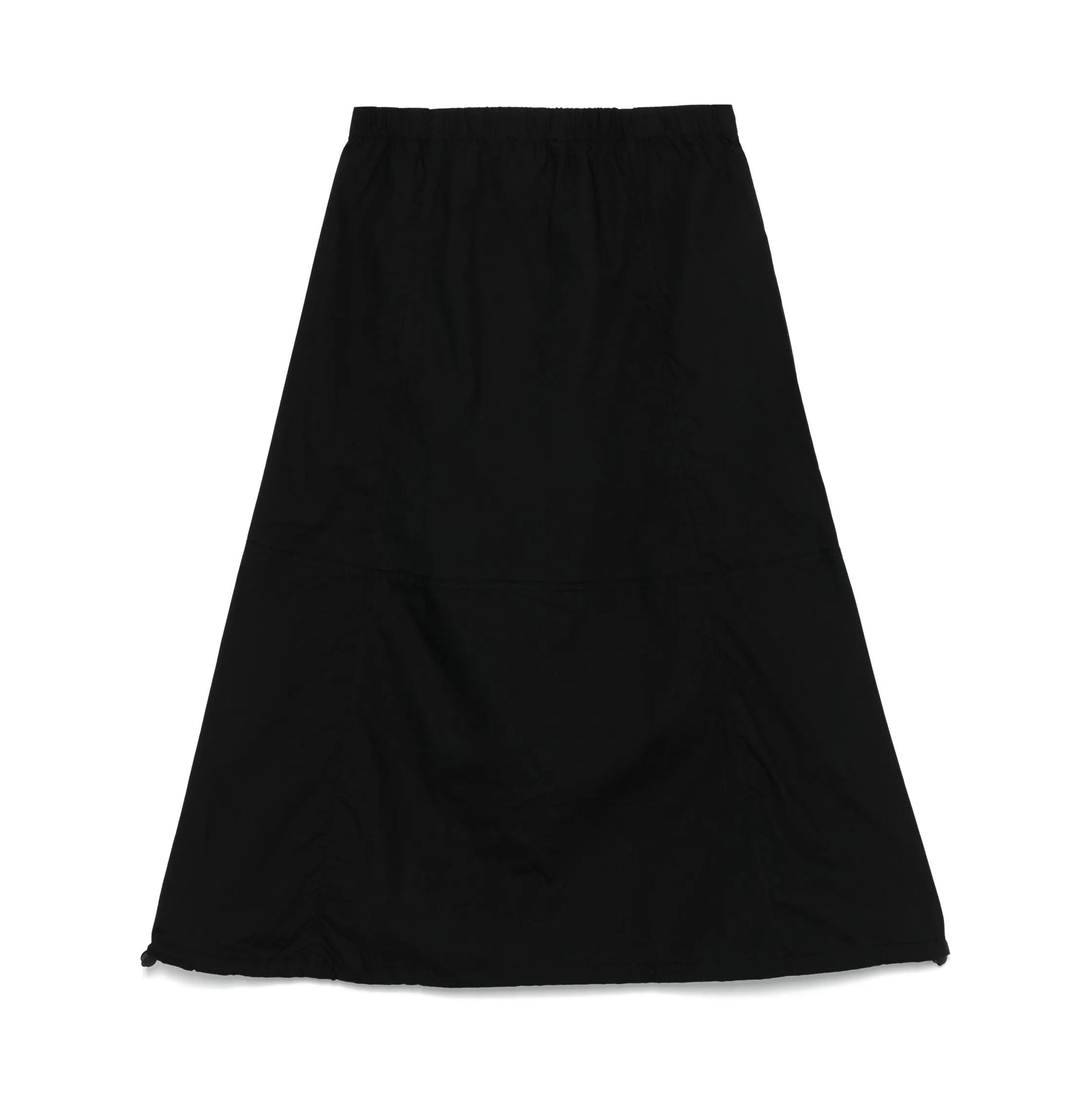 Girls Black Embroidered Logo Cotton Skirt