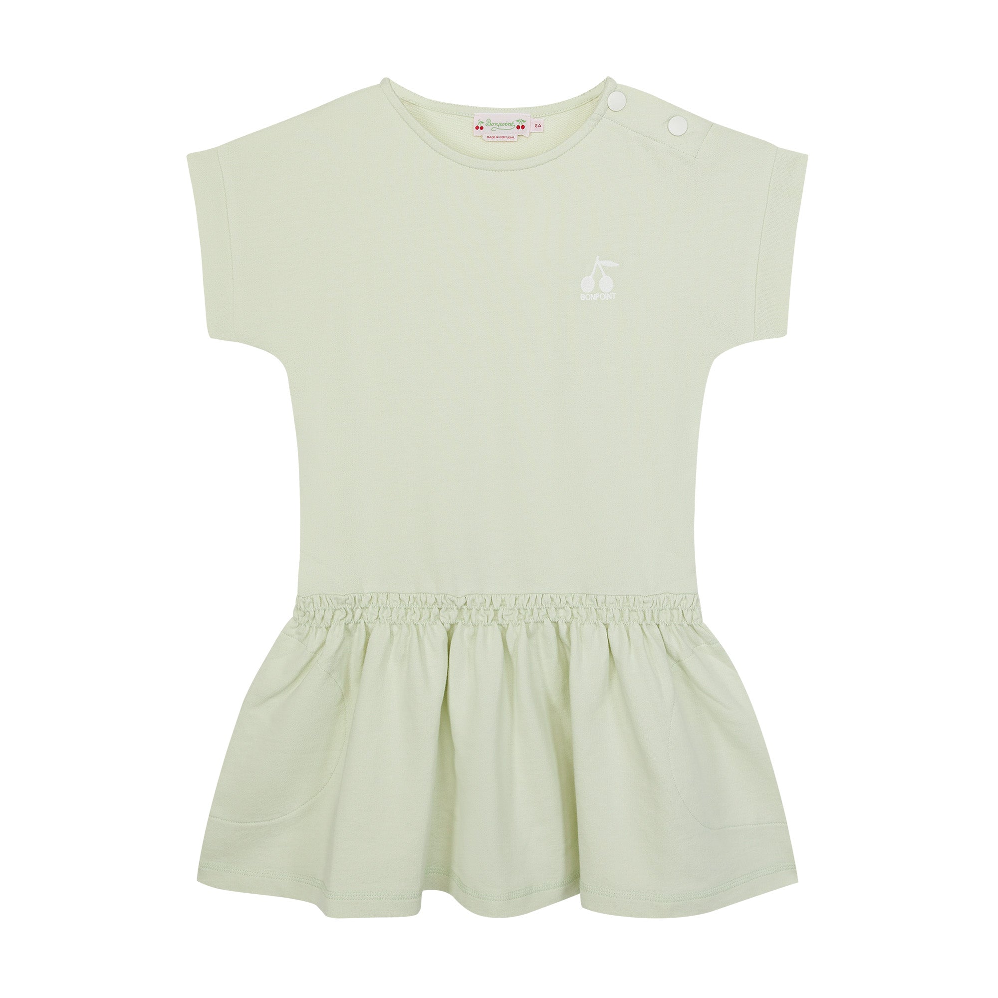 Girls Light Green Cotton Dress