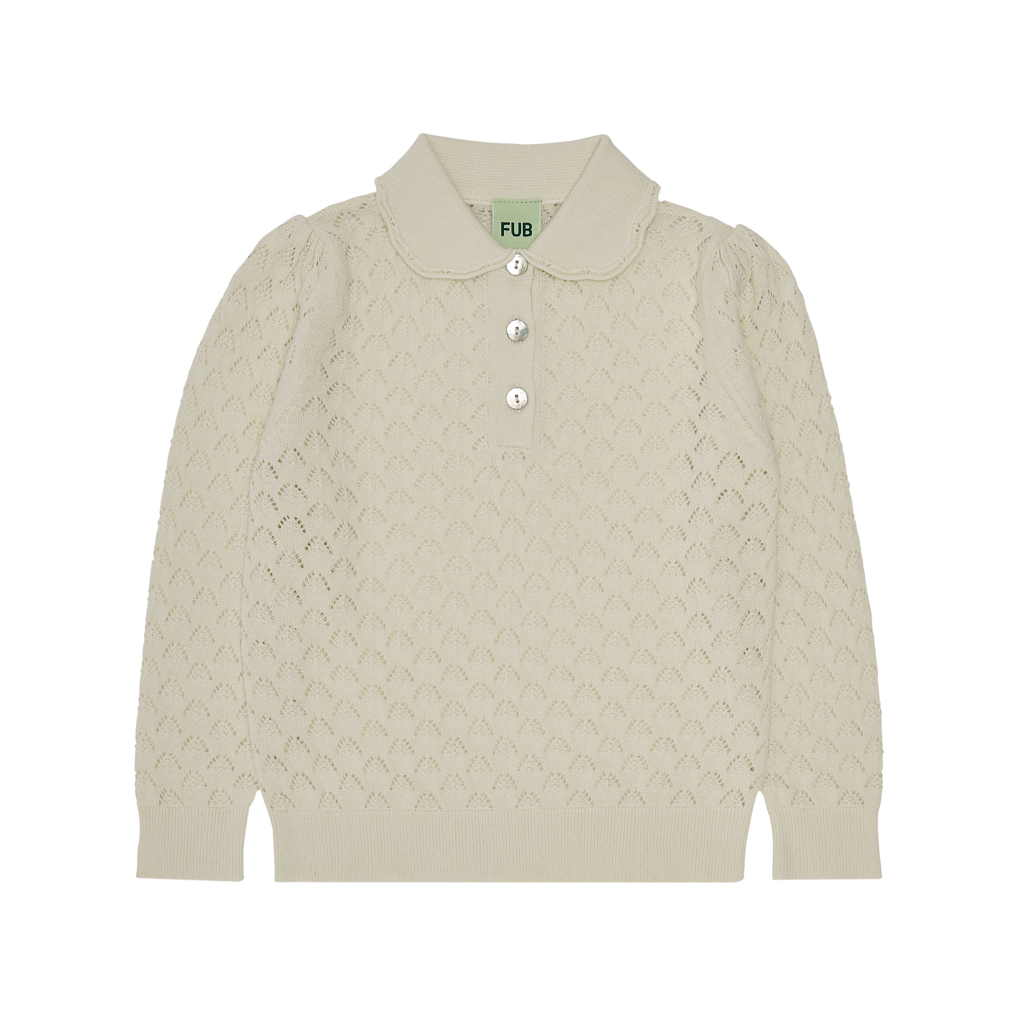 Girls White Cotton Polo Shirt