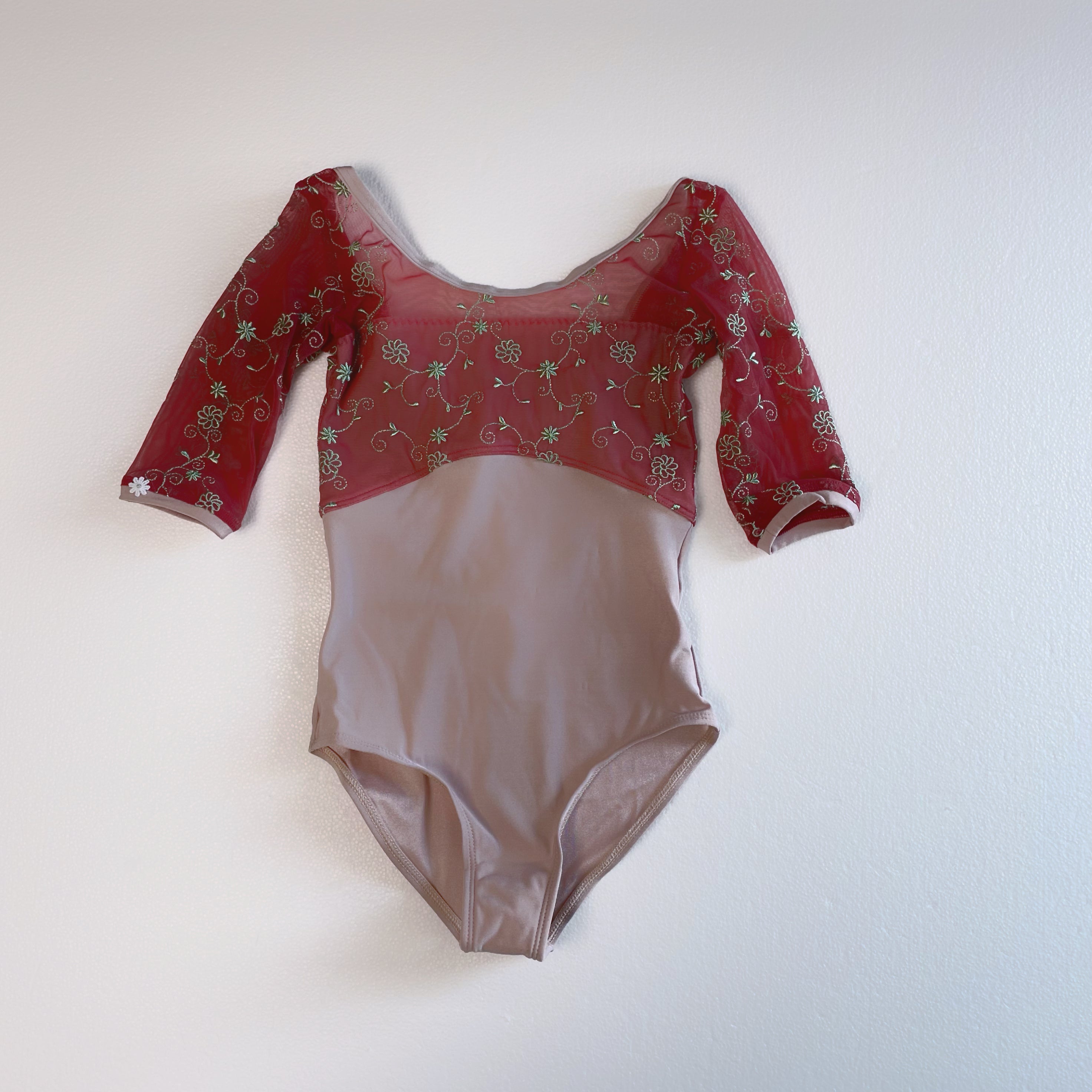 Girls Bright Pink Embroidered Ballet Onesies