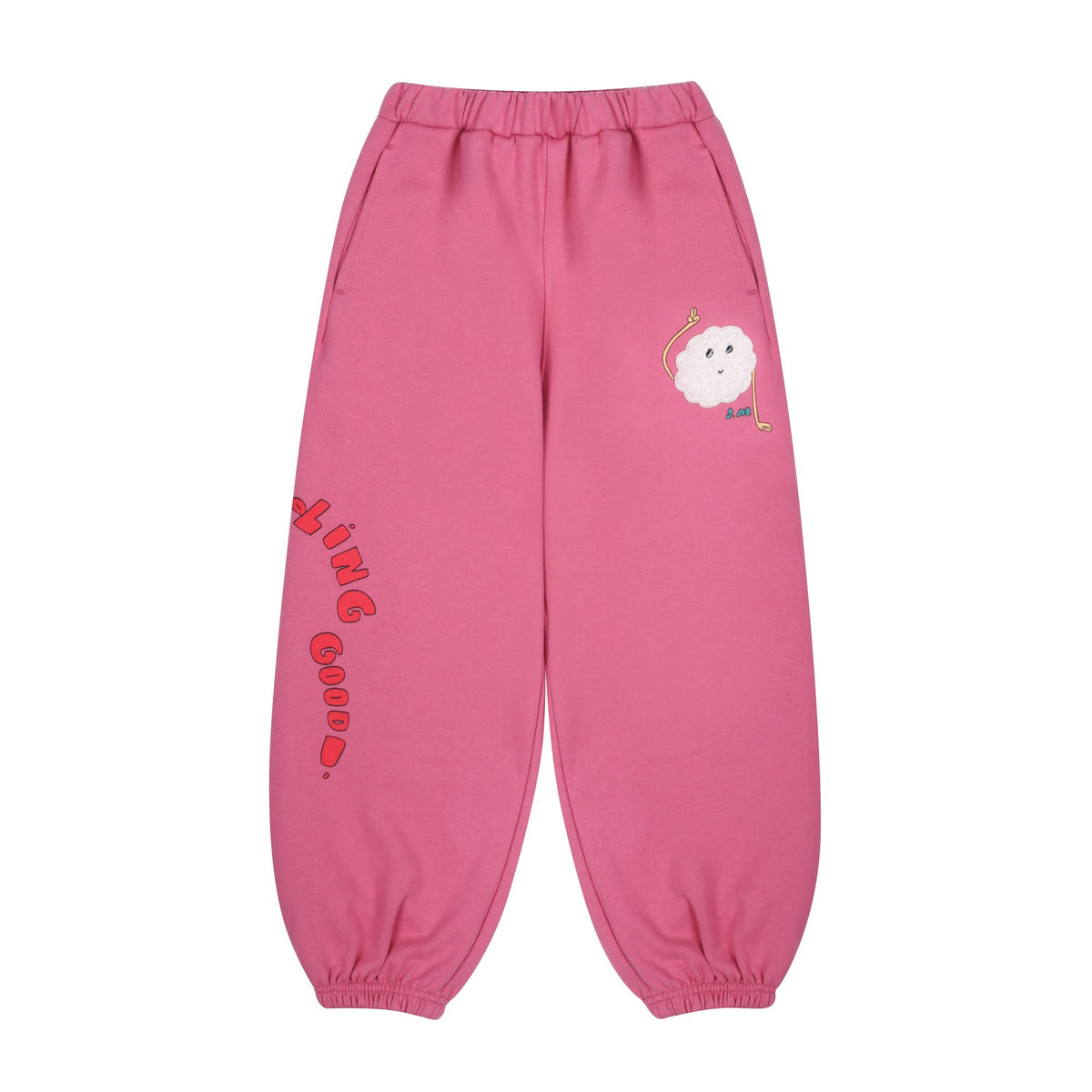 Boys & Girls Pink Cotton Trousers