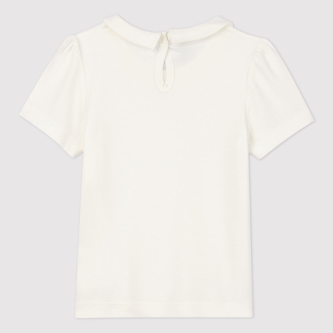 Girls White Cotton T-Shirt