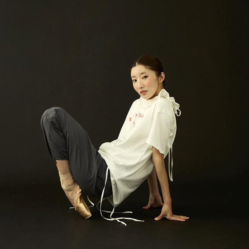 Girls Charcoal Ballet Warm Up Trousers