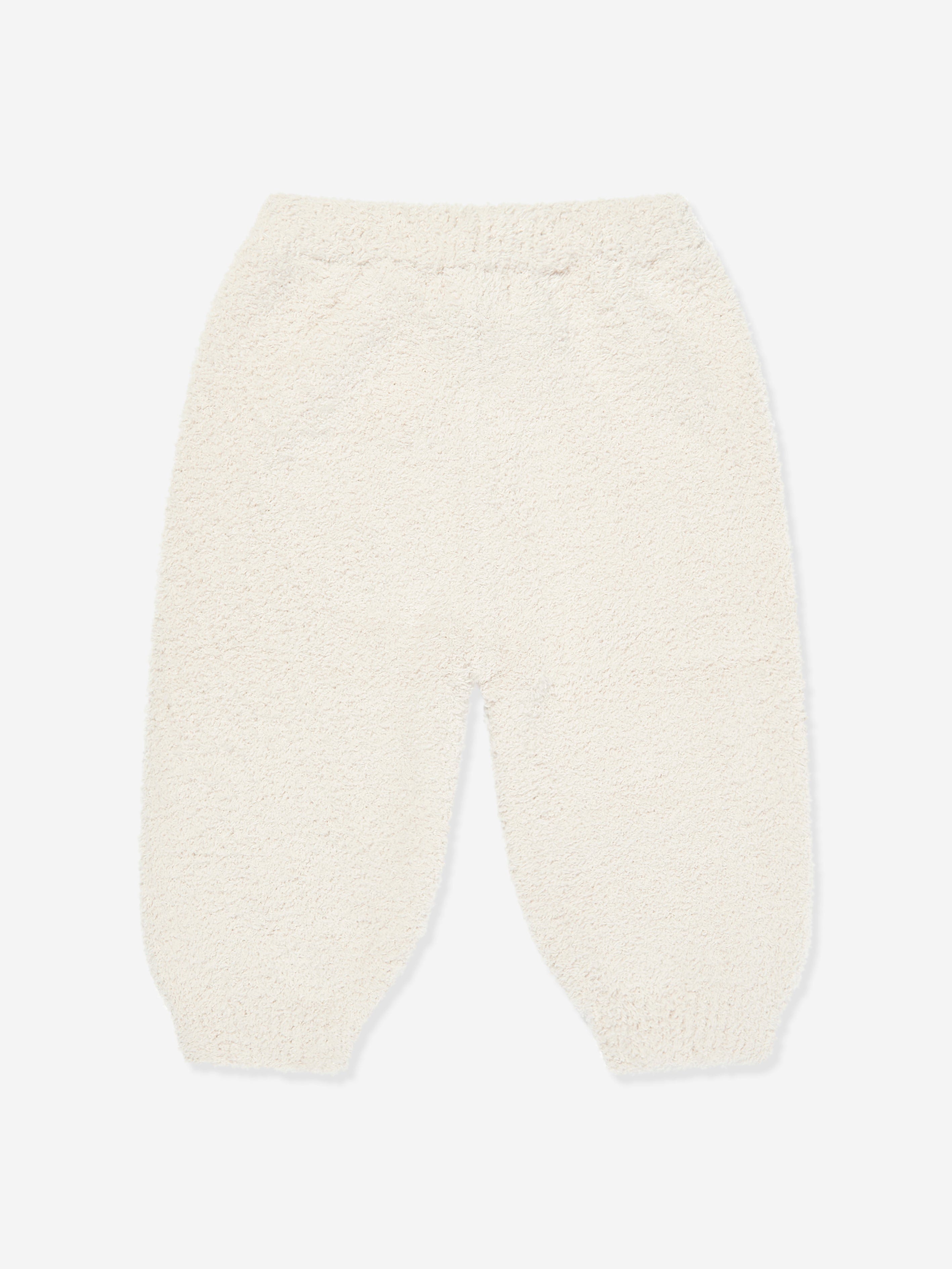7AM Enfant Baby Fuzzy Boxy Lounge Pants in Ivory