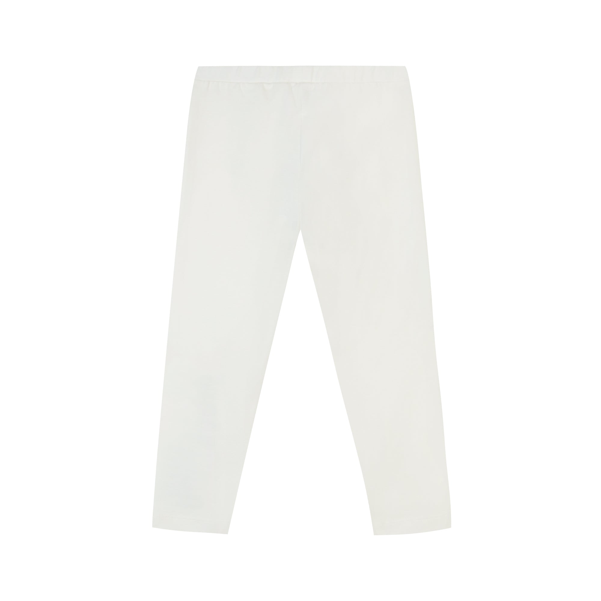 Baby Girls White Logo Cotton Leggings