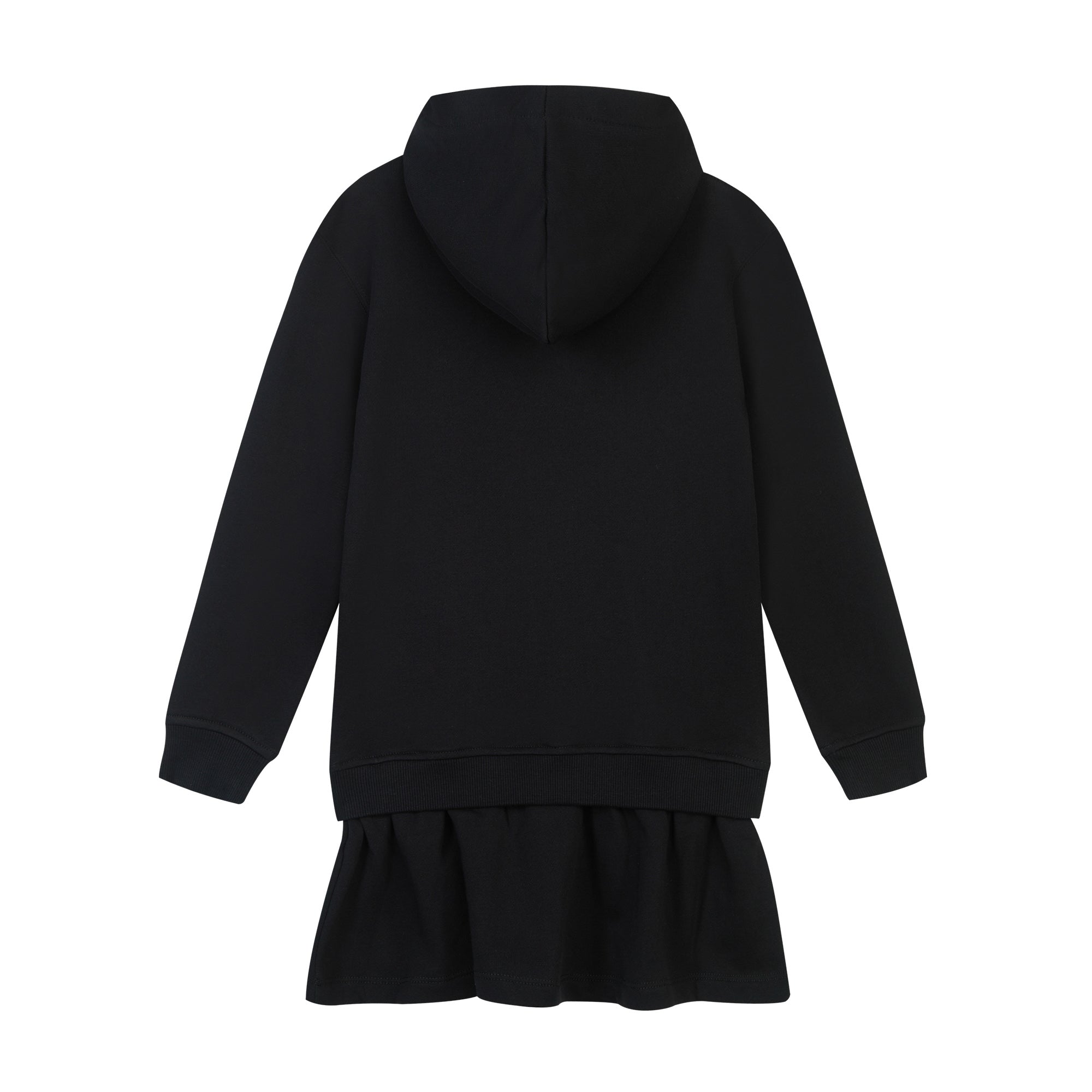 Girls Black Logo Cotton Dress