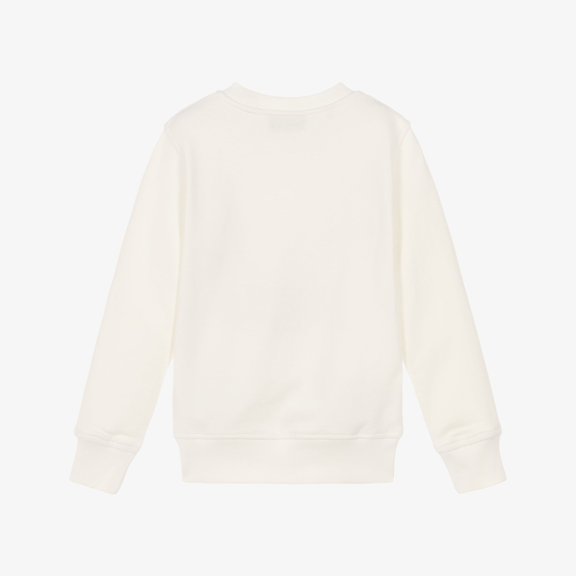 Boys & Girls White Printed Cotton Sweatshirt