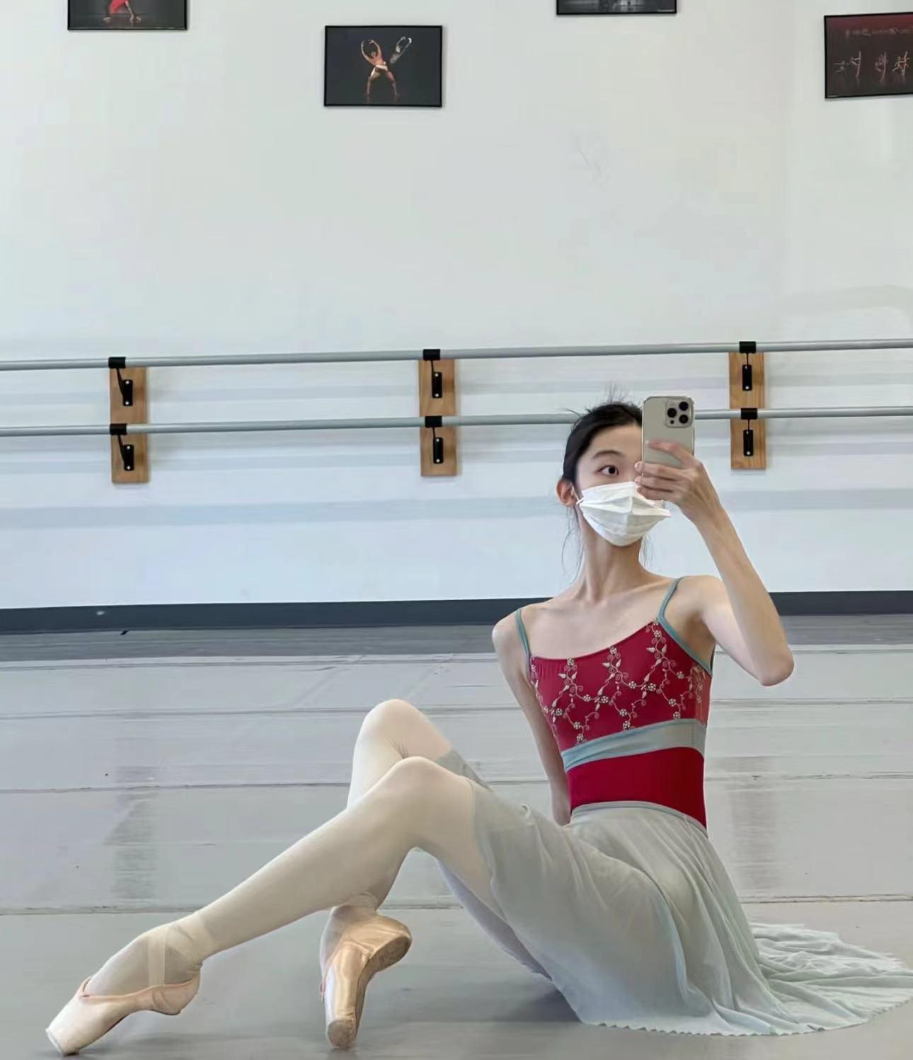 Girls Pink Embroidered Ballet Onesies