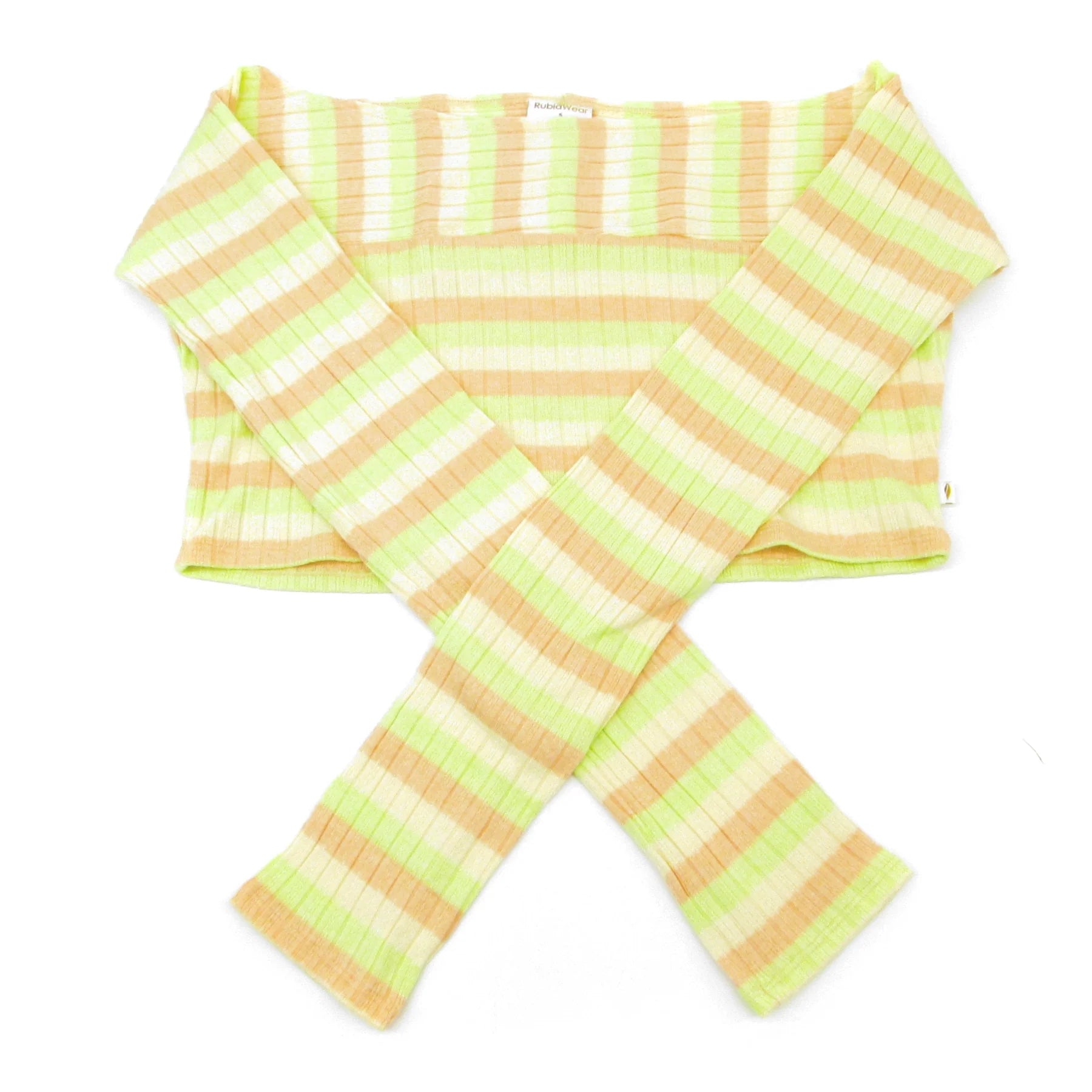 Girls Yellow Stripes Ballet Top