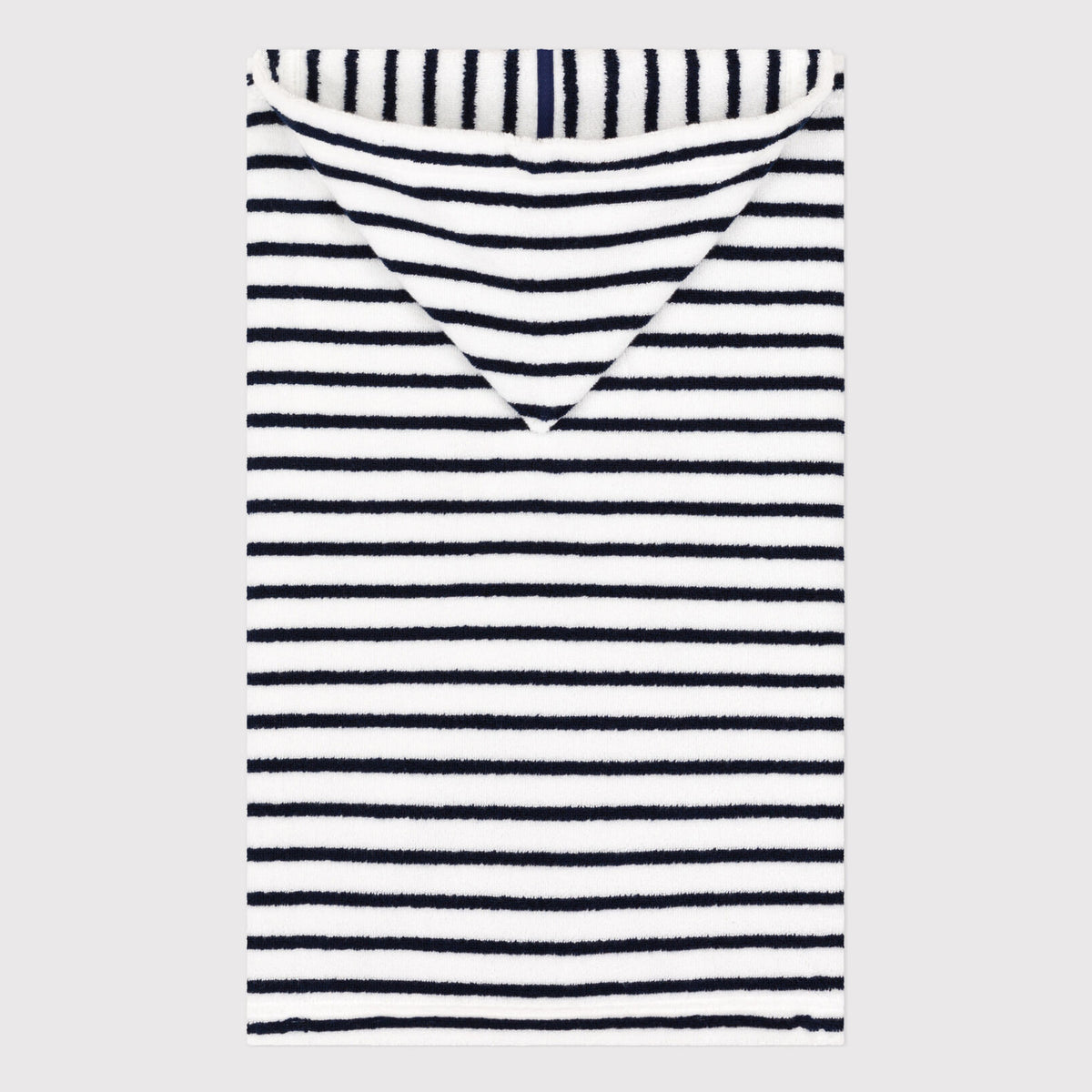 Serviette de bain en coton à rayures bleu marine pour bébés garçons et filles