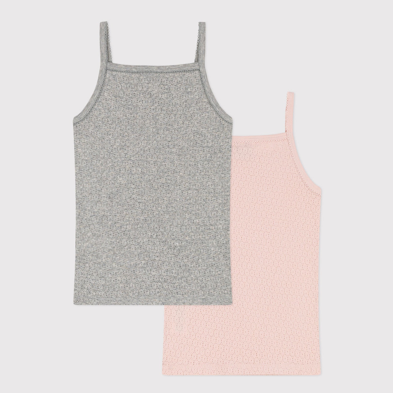 Girls Pink Cotton Vest Set