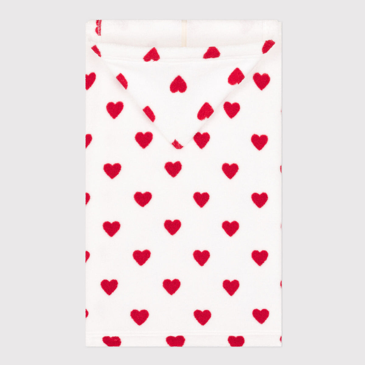 Serviette de bain en coton blanche à cœur pour bébés garçons et filles