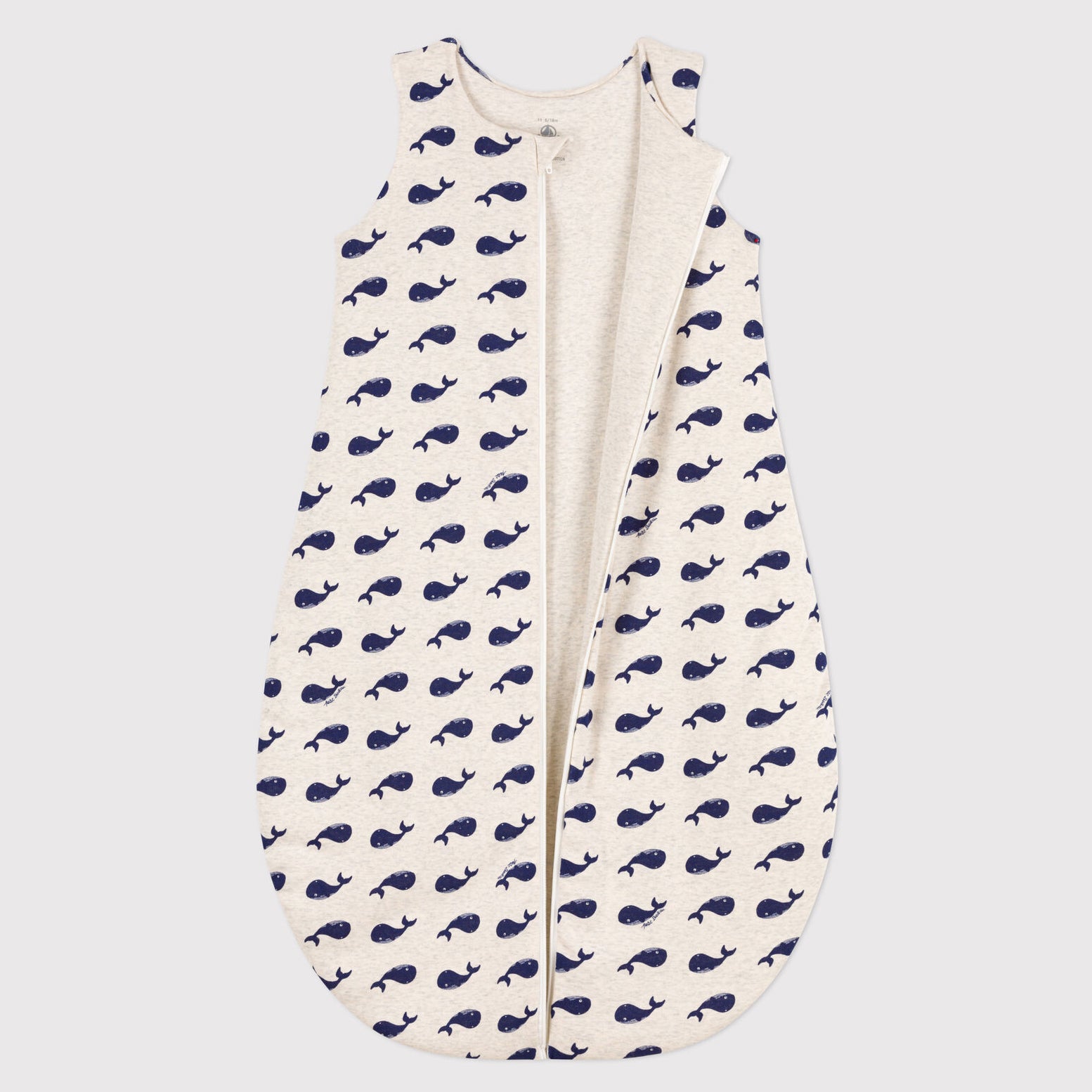 Baby Boys & Girls Light Grey Printed Cotton Sleep Bag