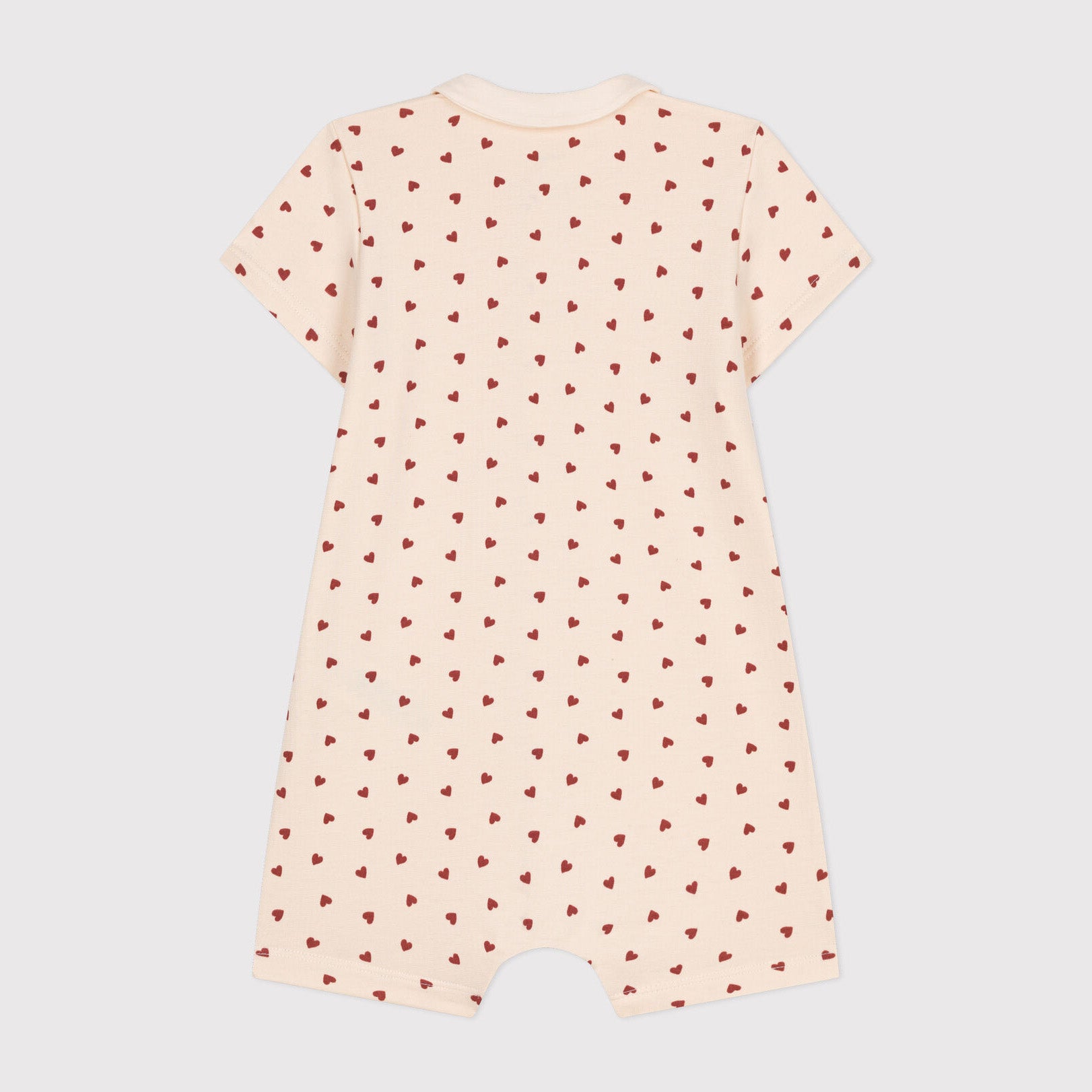 Baby Girls Ivory Heart Cotton Babysuit