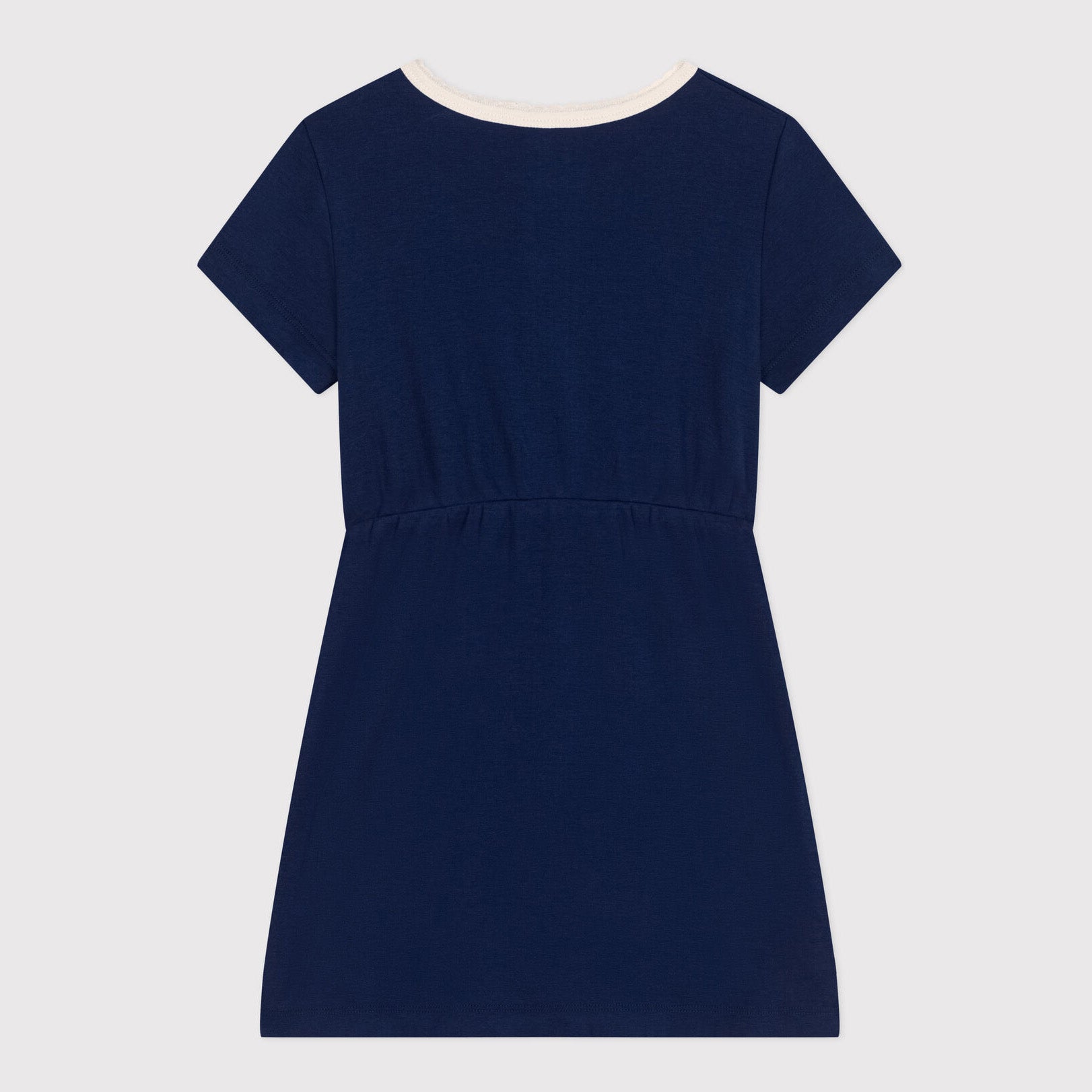 Girls Navy Cotton Dress