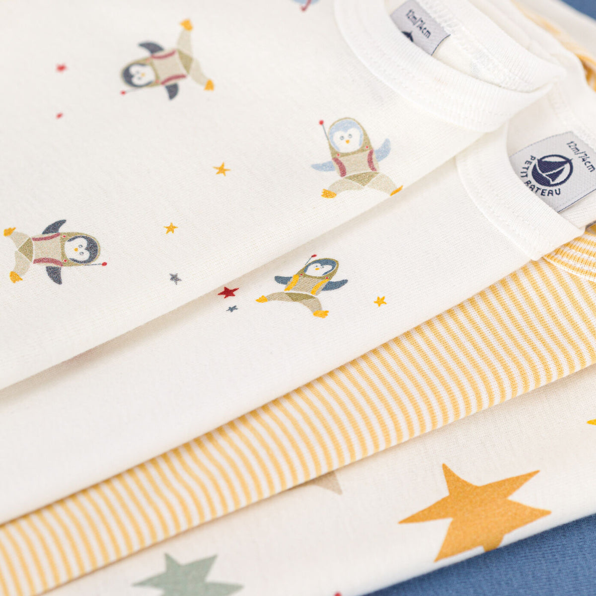 Ensemble de 5 grenouillères en coton multicolores pour bébés garçons et bébés filles