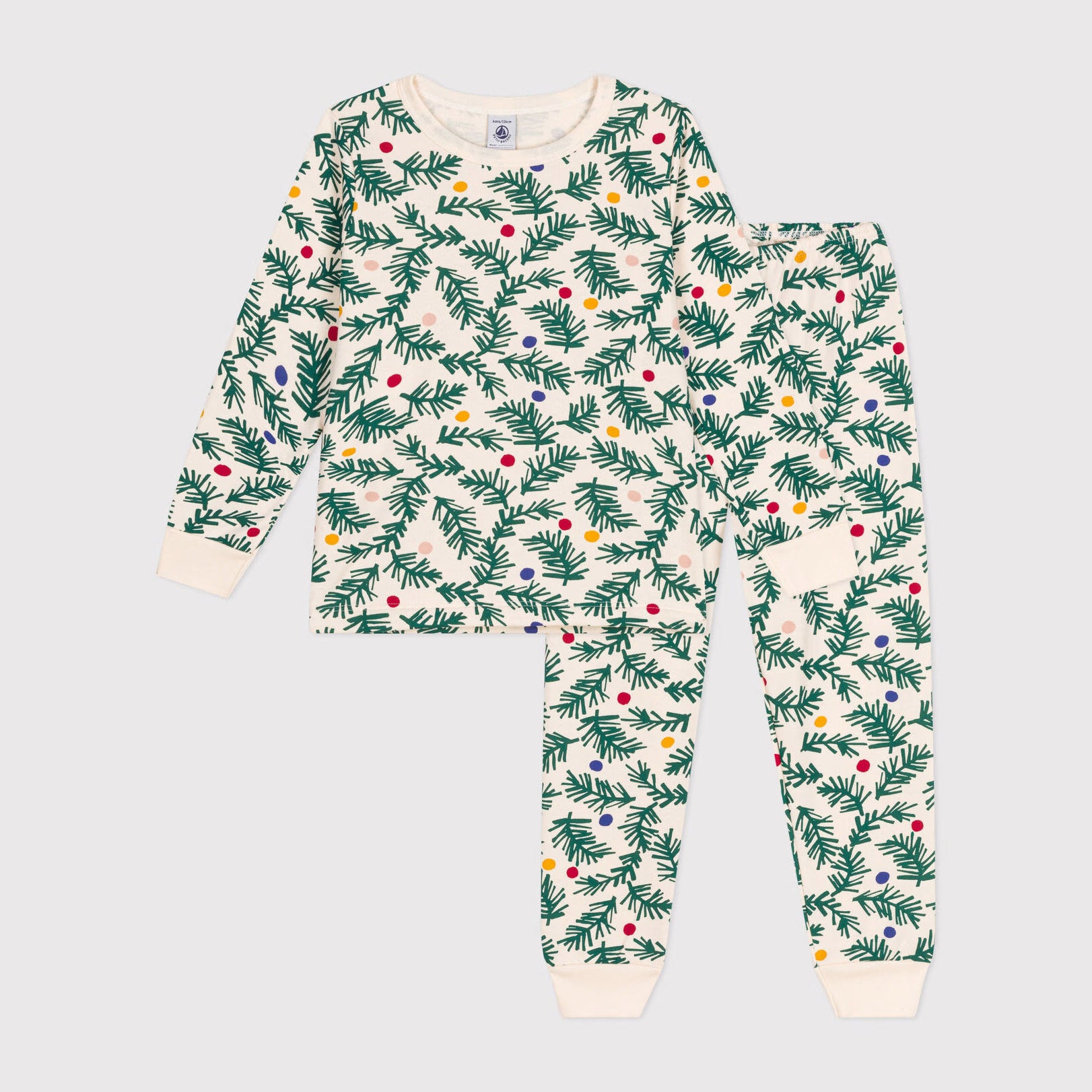 Girls Green Printed Cotton Nightwear Set