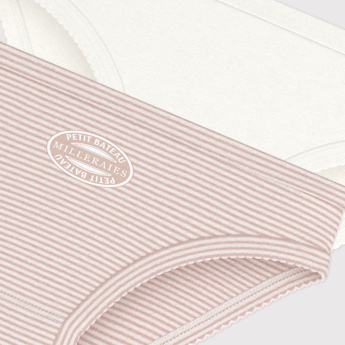 Ensemble de sous-vêtements en coton rose à logo pour fille (lot de 2)