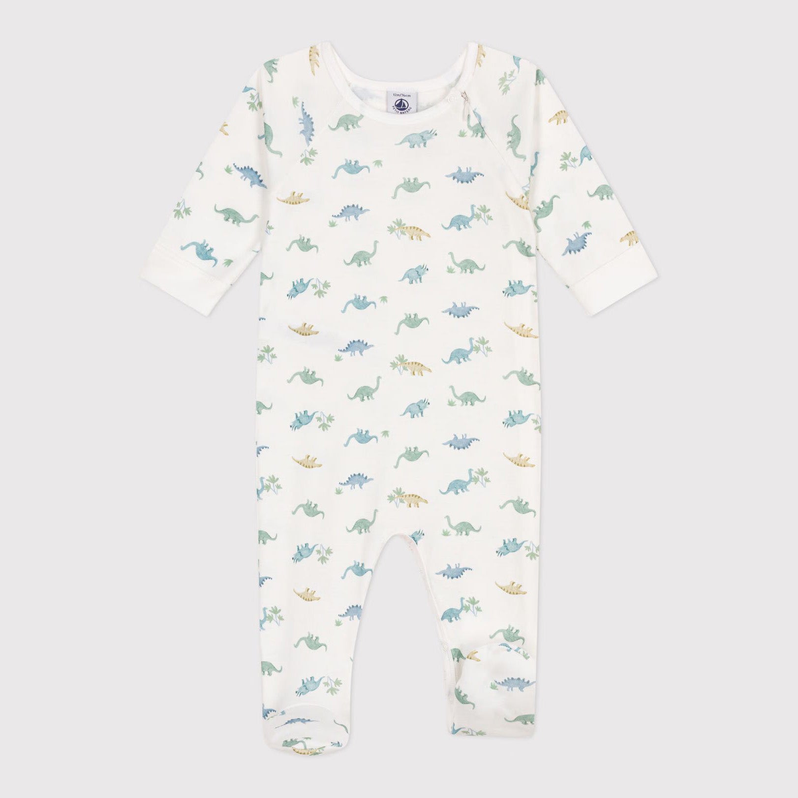 Baby Boys & Girls White Printed Cotton Babysuit