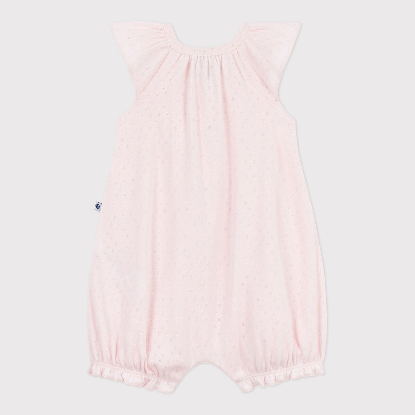 Baby Girls Light Pink Cotton Babysuit