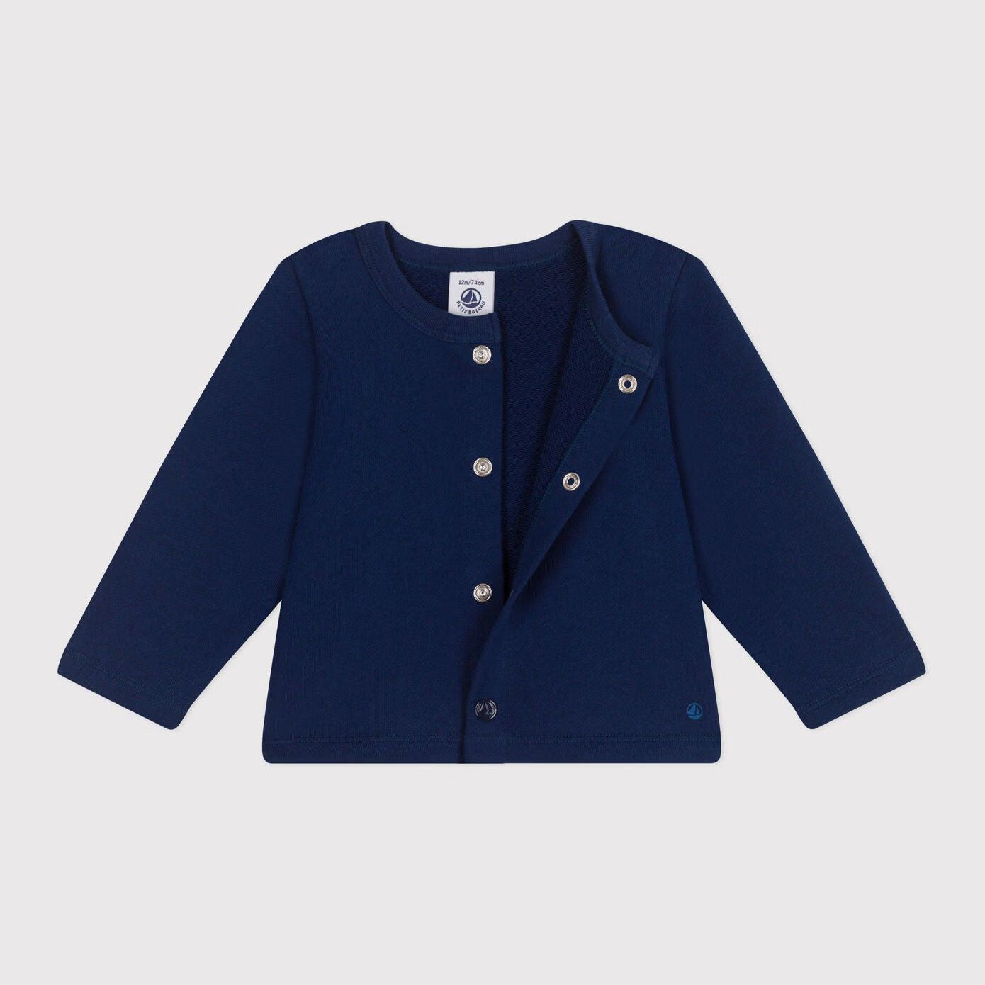 Baby Girls Navy Cotton Cardigan